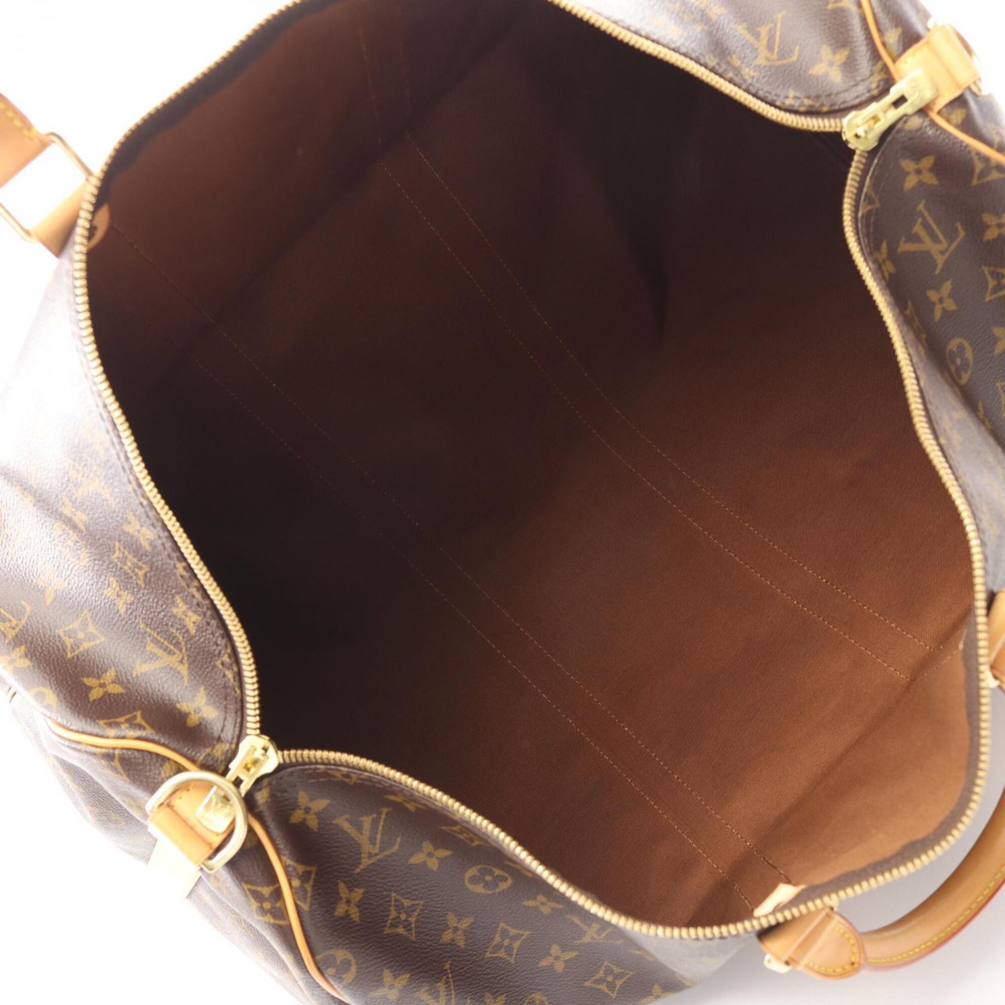 Louis Vuitton Brown Pvc Leather Boston Bag Handbag (Pre-Owned)