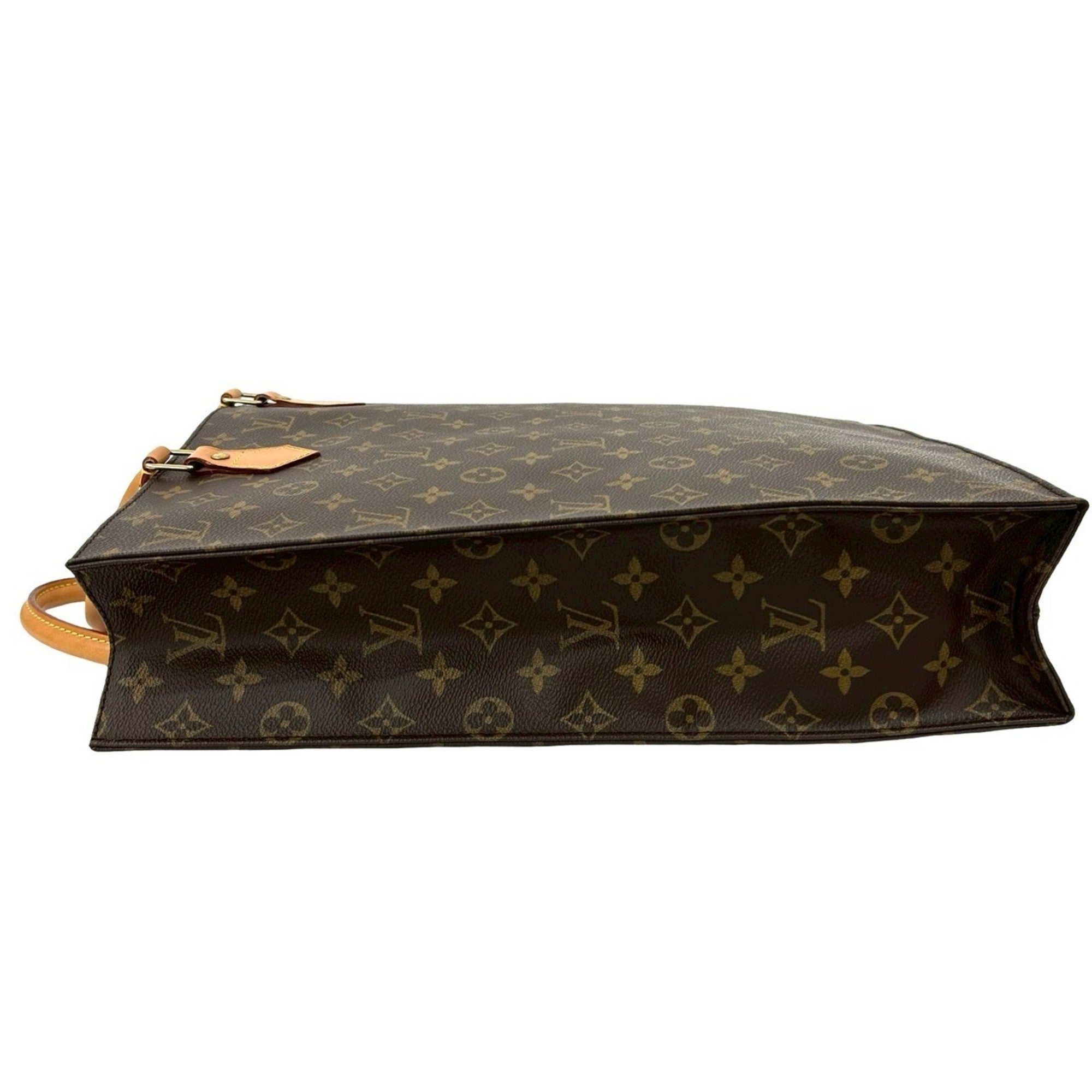 Louis Vuitton Brown Leather Pvc Handbag Tote Bag (Pre-Owned)