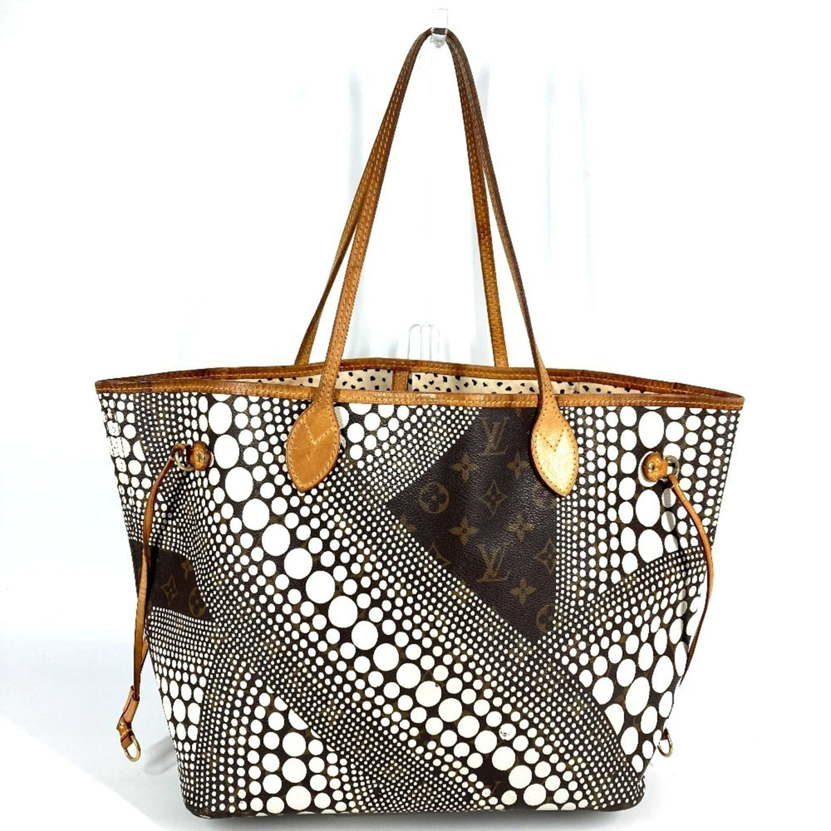 Louis Vuitton Brown White Monogram Canvas Shoulder Bag Tote Bag (Pre-Owned)
