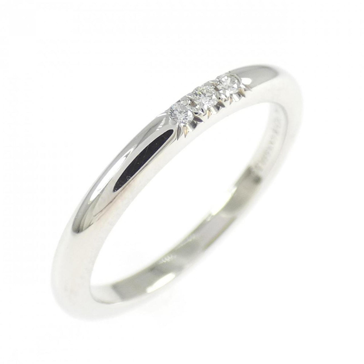 Tiffany Silver Platinum 950 Band Ring (Pre-Owned)