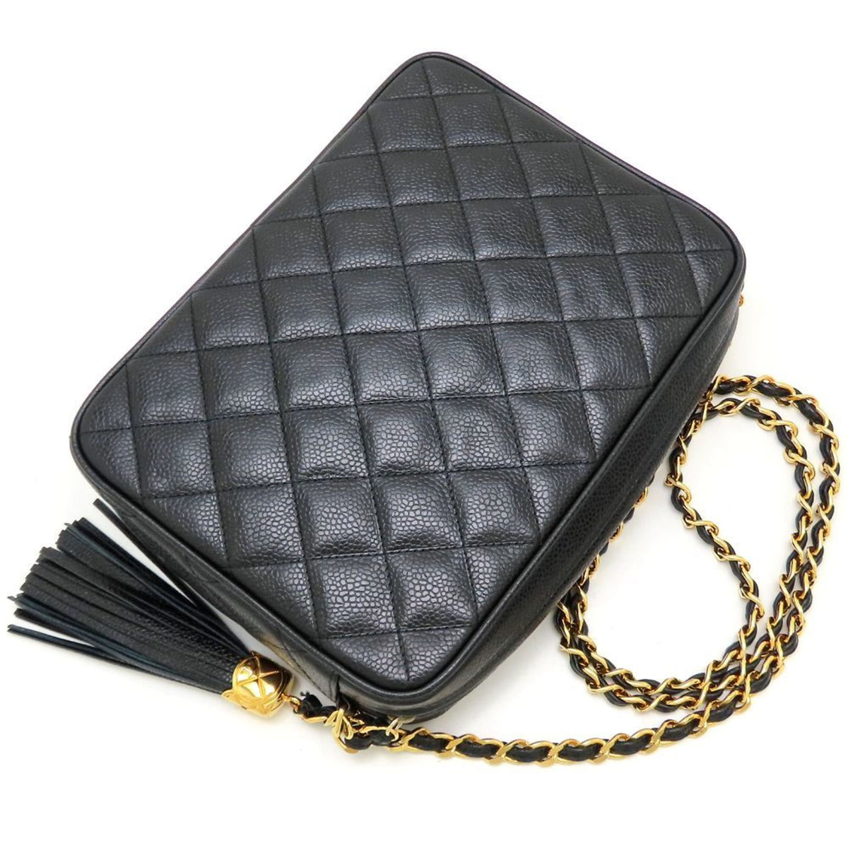 Chanel Black Grained Calfskin Shoulder Bag (Pre-Owned)
