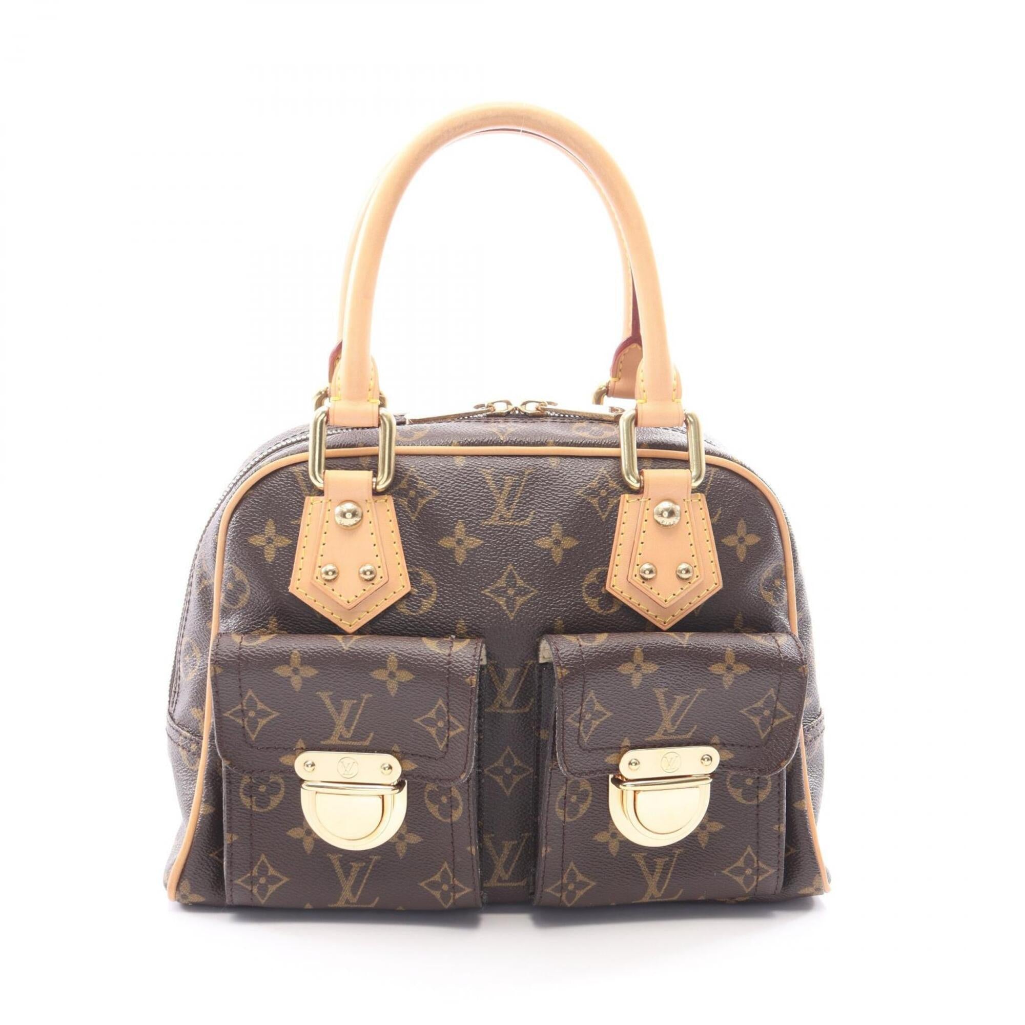 Louis Vuitton Brown Coated Canvas Pvc Monogram Leather Handbag (Pre-Owned)