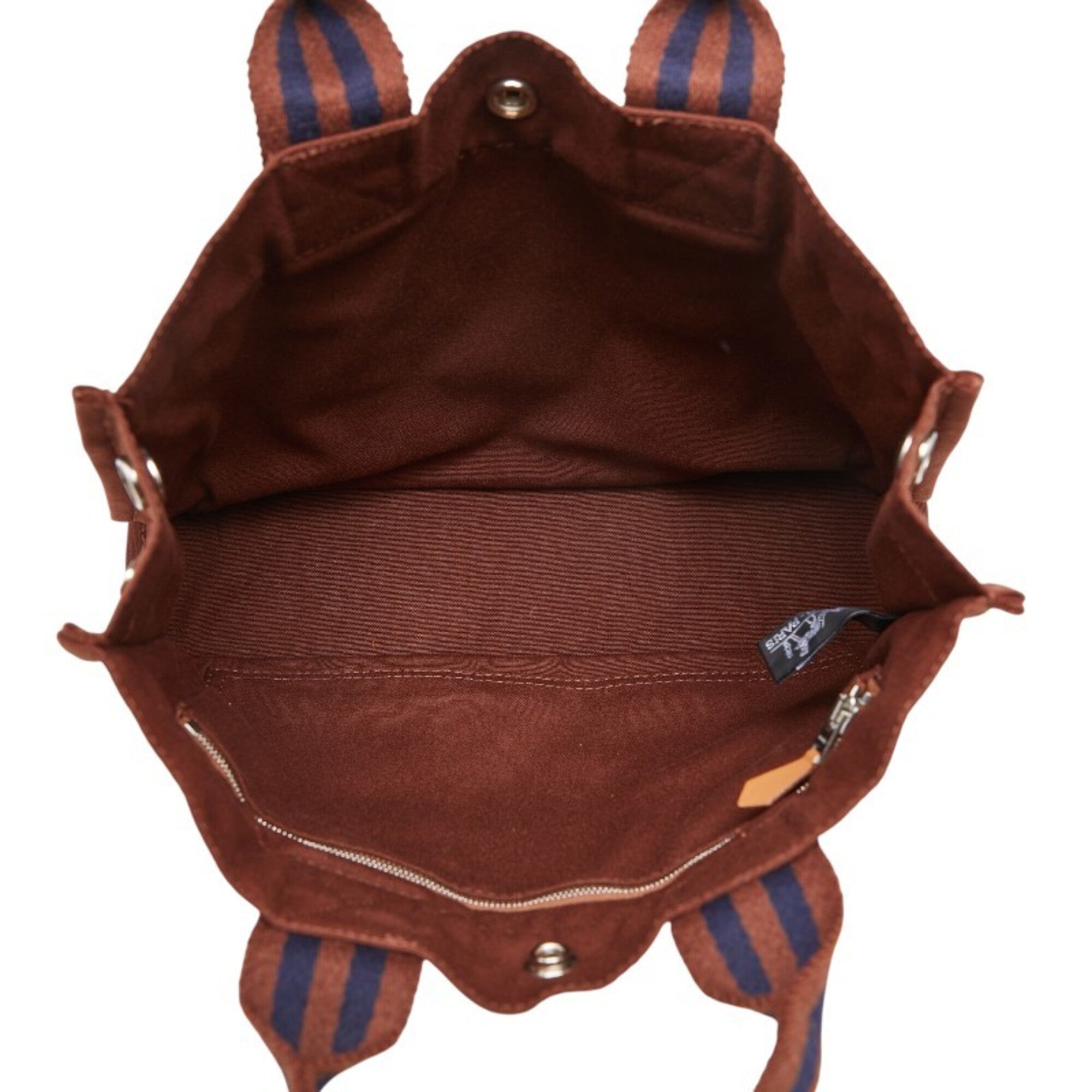 Hermes Brown Canvas Tote Bag (Pre-Owned)