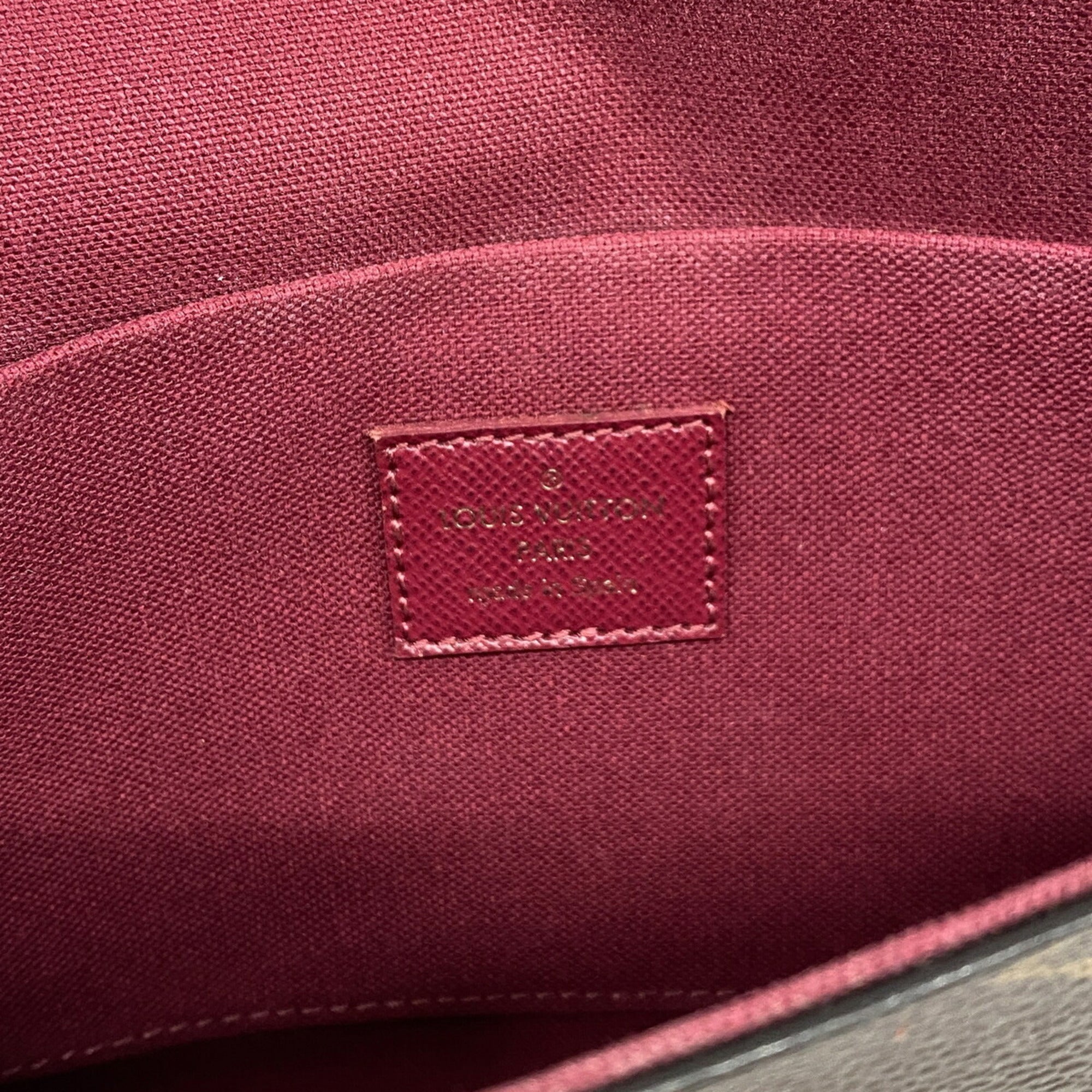 Louis Vuitton Brown Fuchsia Chain/Shoulder Wallet (Pre-Owned)