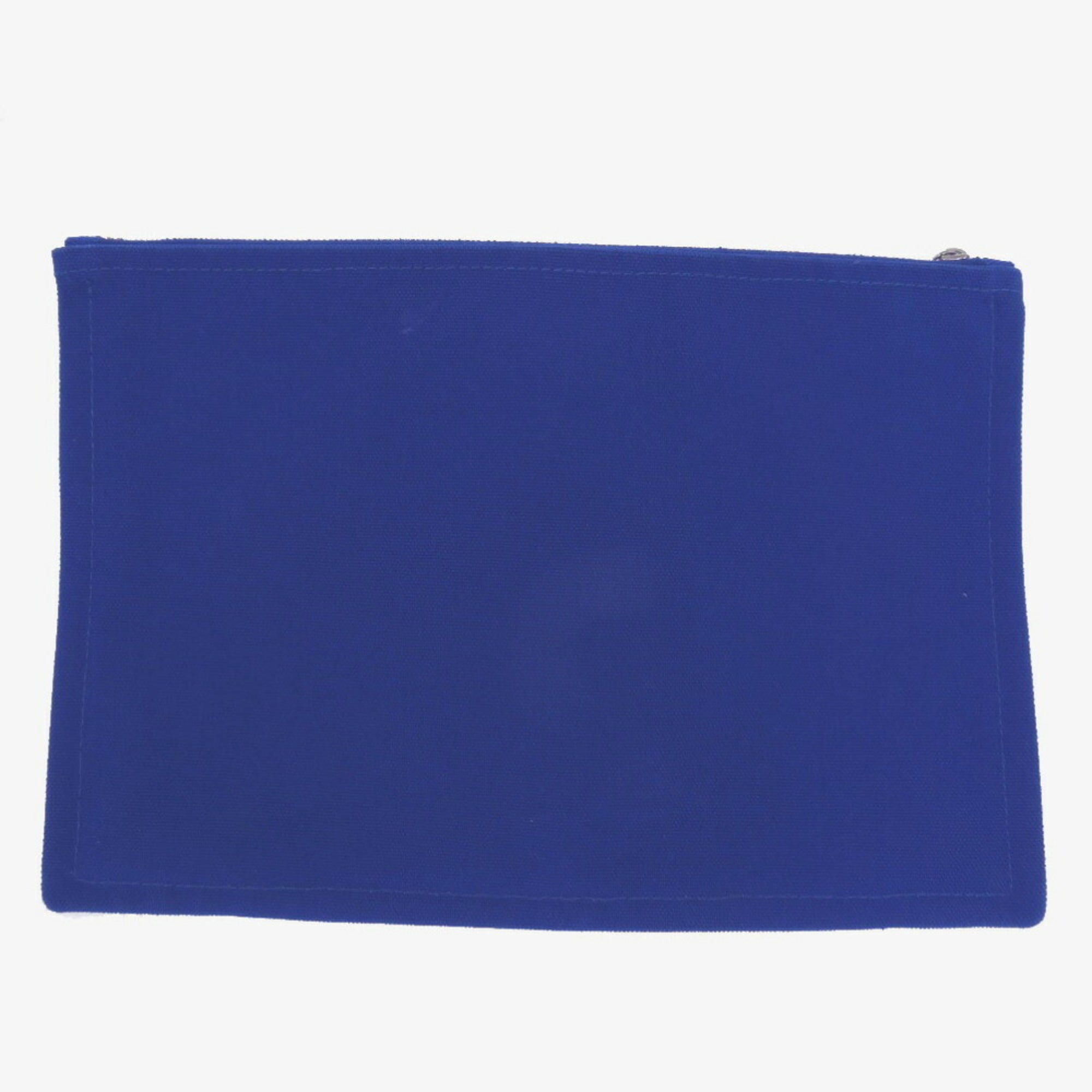 Hermes Blue Cotton Canvas Pouch (Pre-Owned)