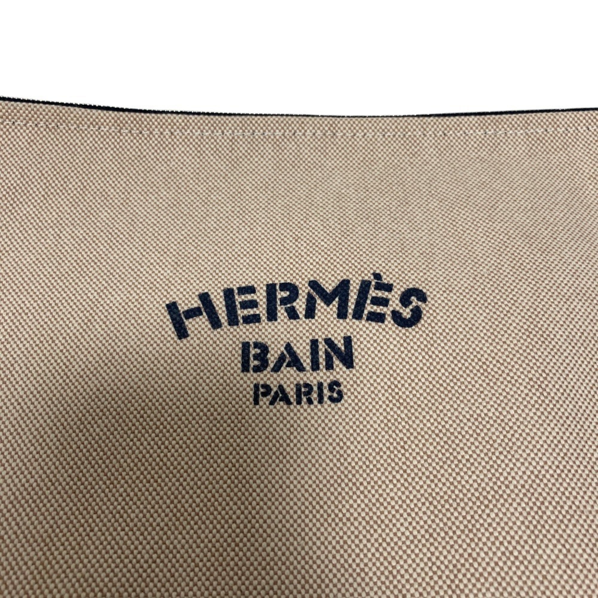 Hermes Beige Canvas Pouch (Pre-Owned)