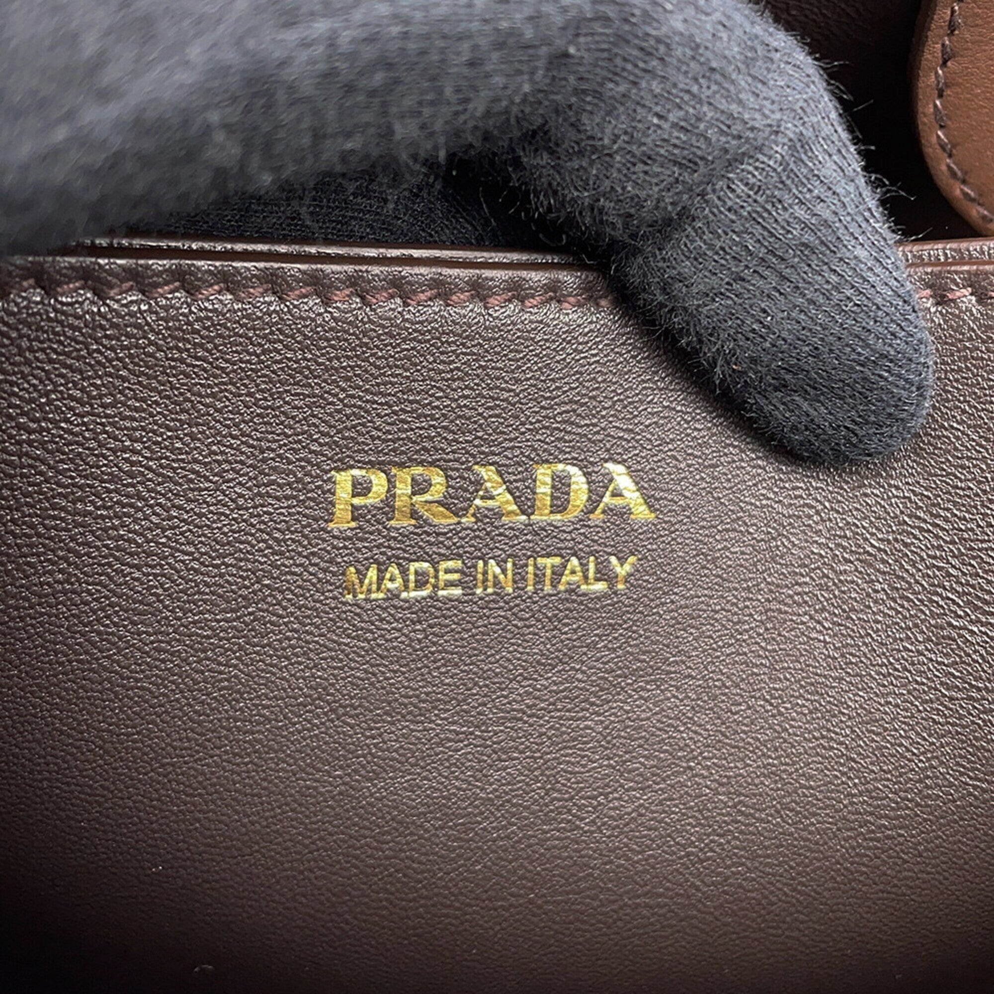 Prada Brown Cocoa Suede Handbag Shoulder Bag (Pre-Owned)
