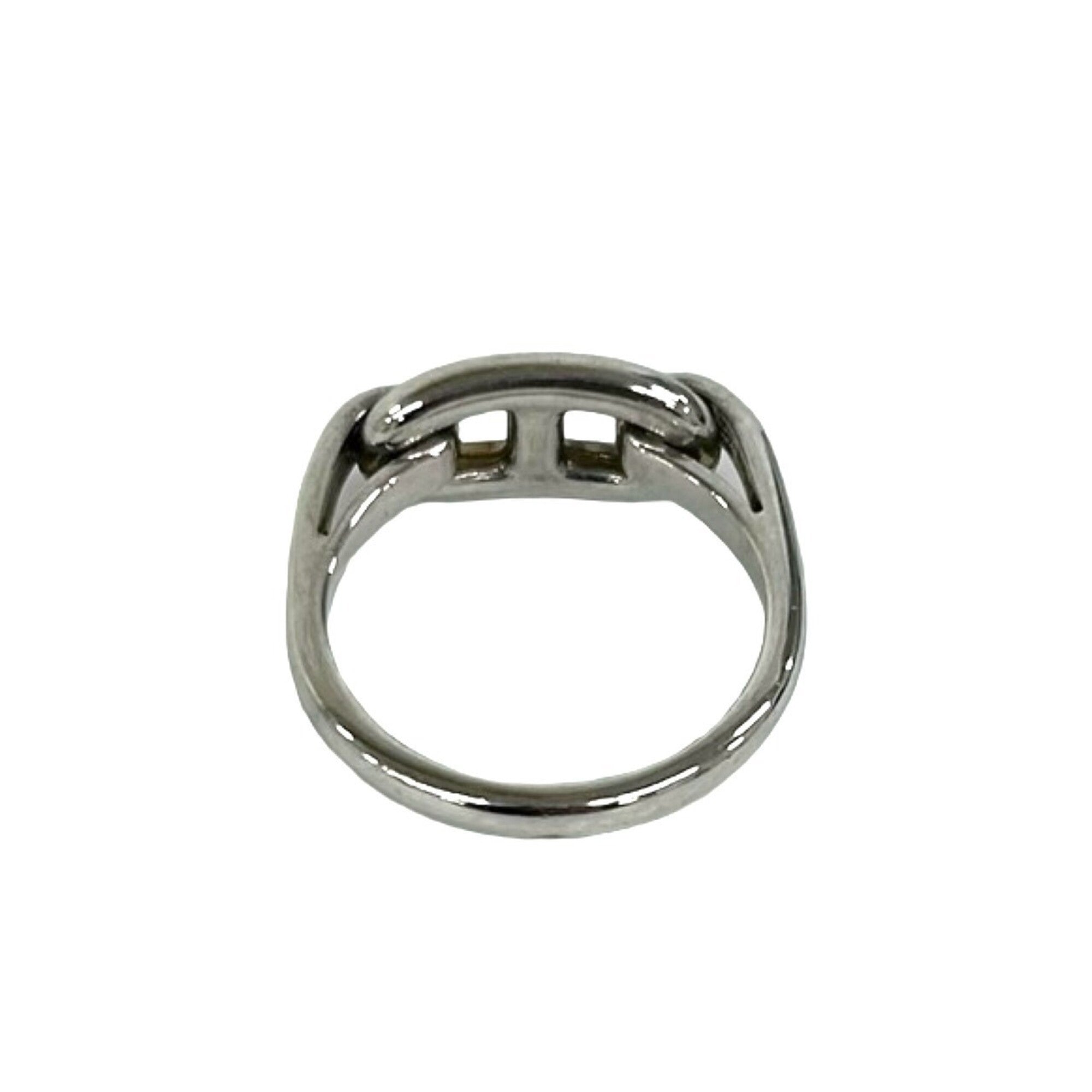 Hermes Silver Silver 925 Band Ring (Pre-Owned)