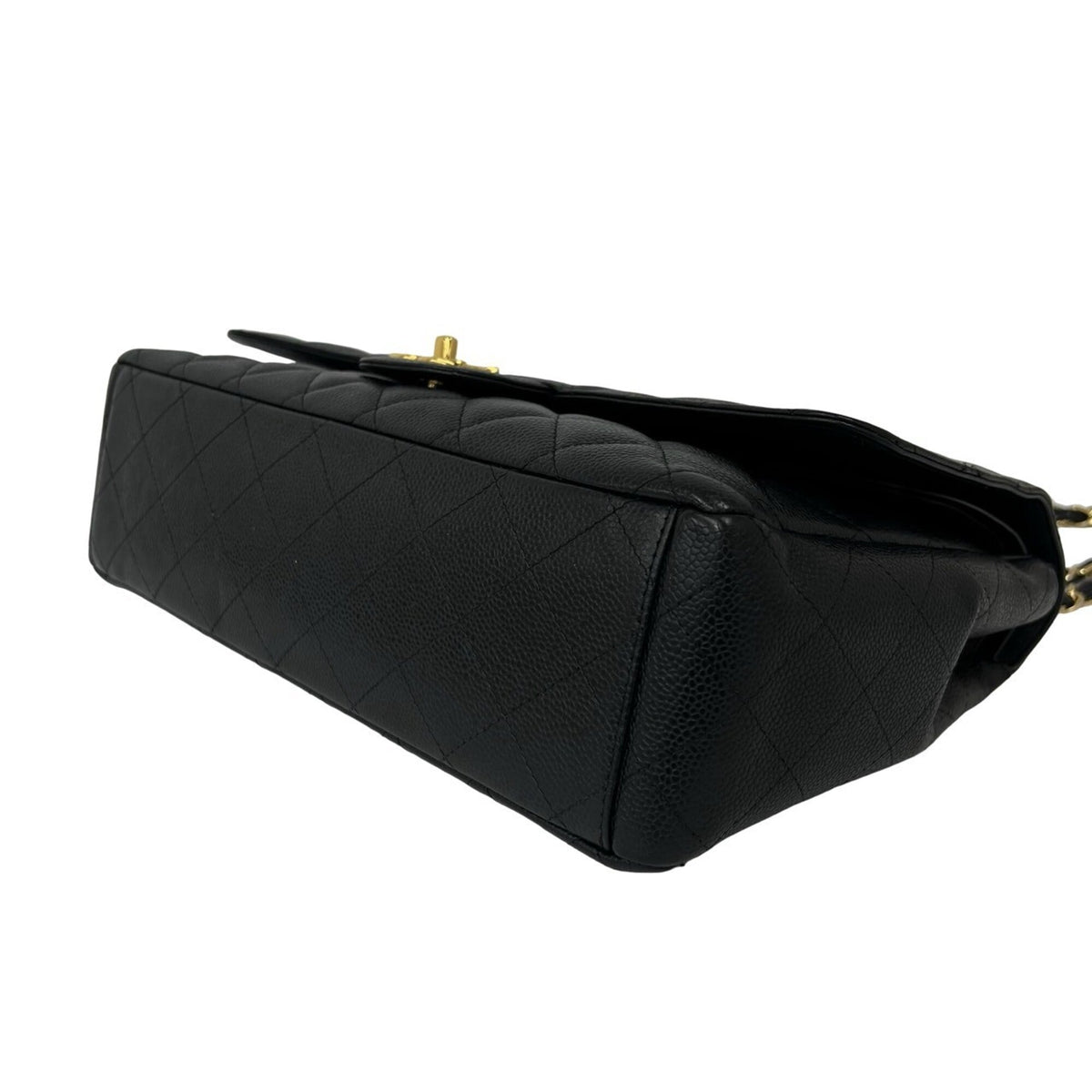 Chanel Black Grained Calfskin Shoulder Bag (Pre-Owned)
