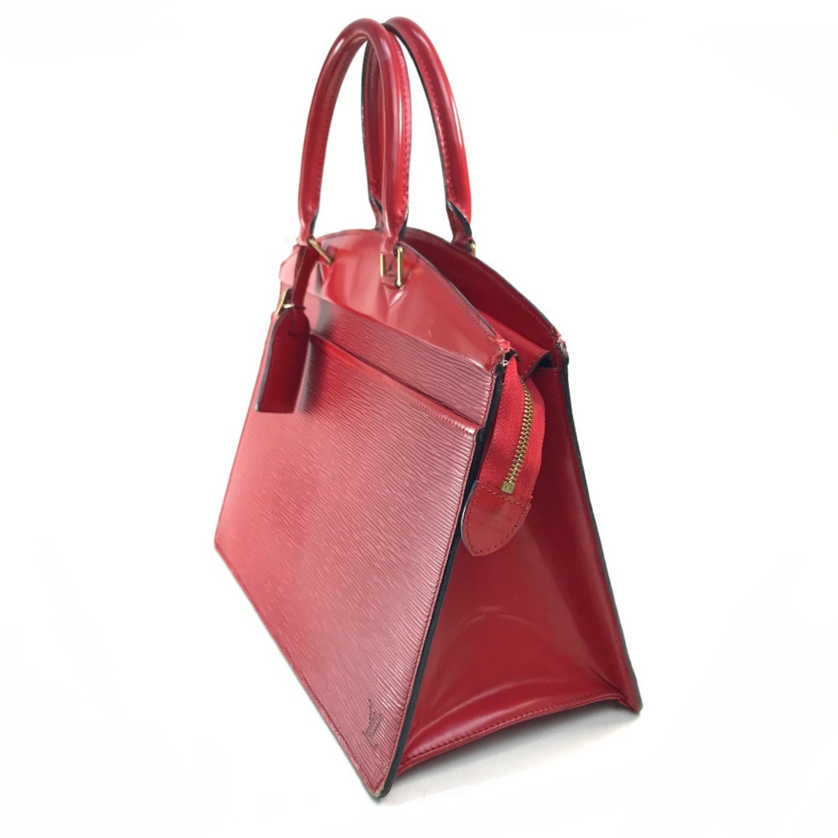 Louis Vuitton Red Leather Handbag (Pre-Owned)