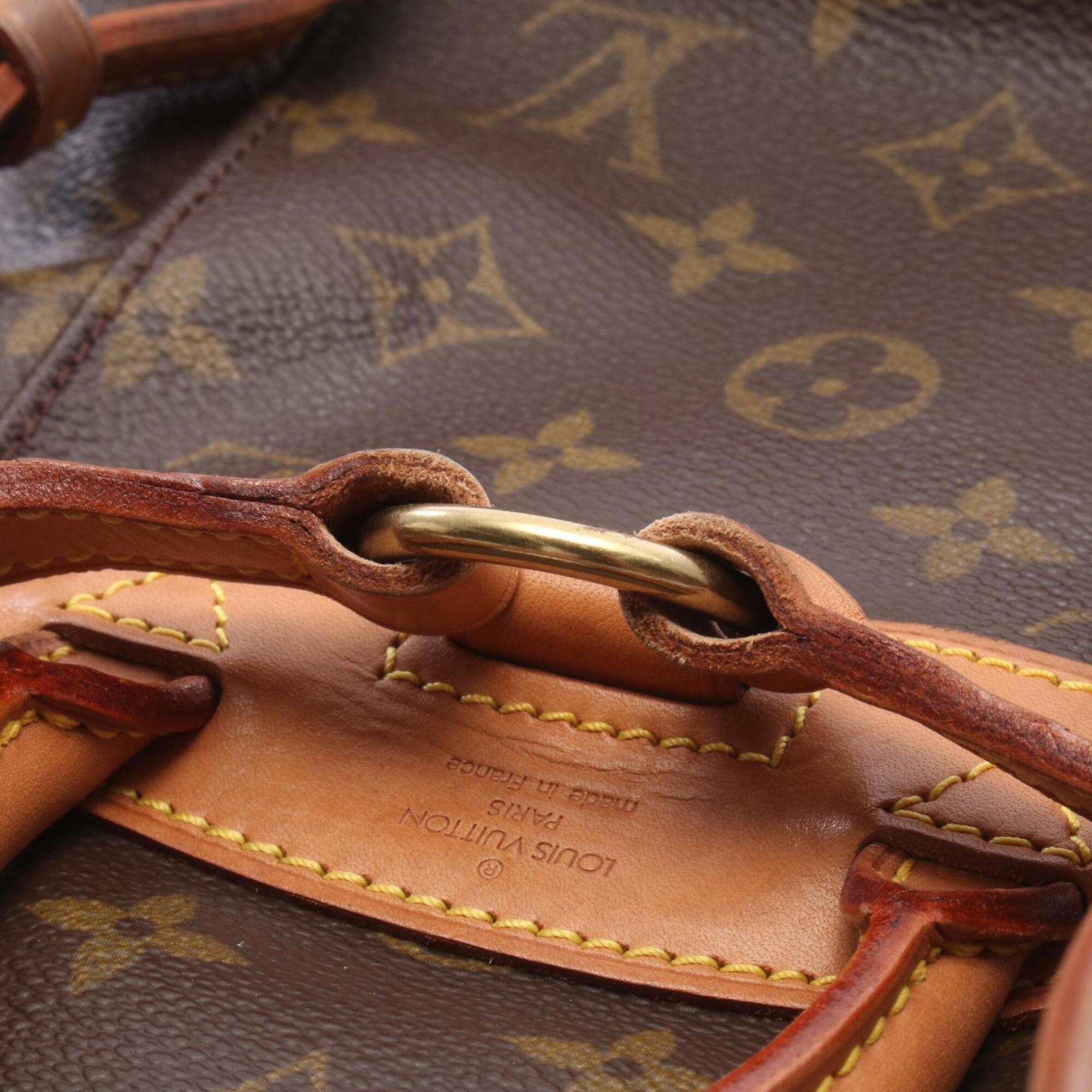 Louis Vuitton Brown Monogram Coated Canvas Leather Monogram Backpack Handbag (Pre-Owned)