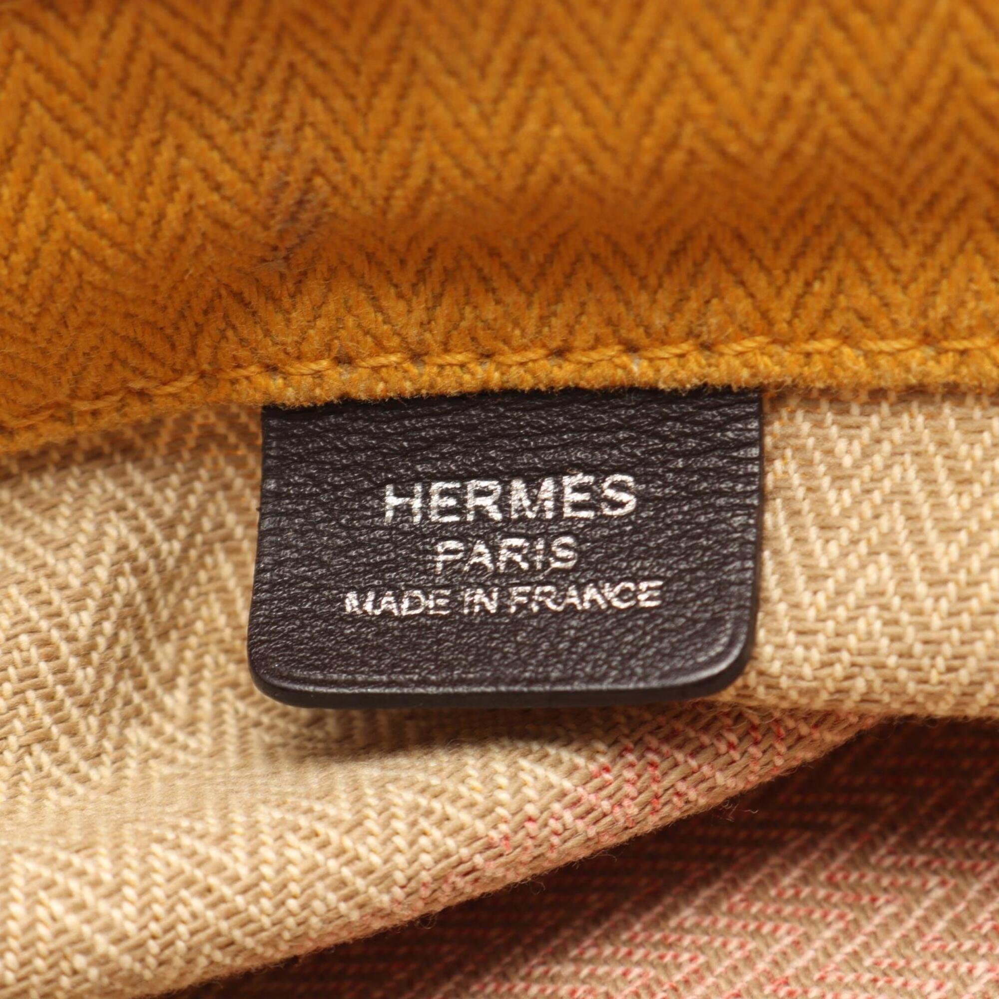 Hermes Ebene Multi-Color Rocabar Toile Chevron Swift Leather Handbag Shoulder Bag (Pre-Owned)