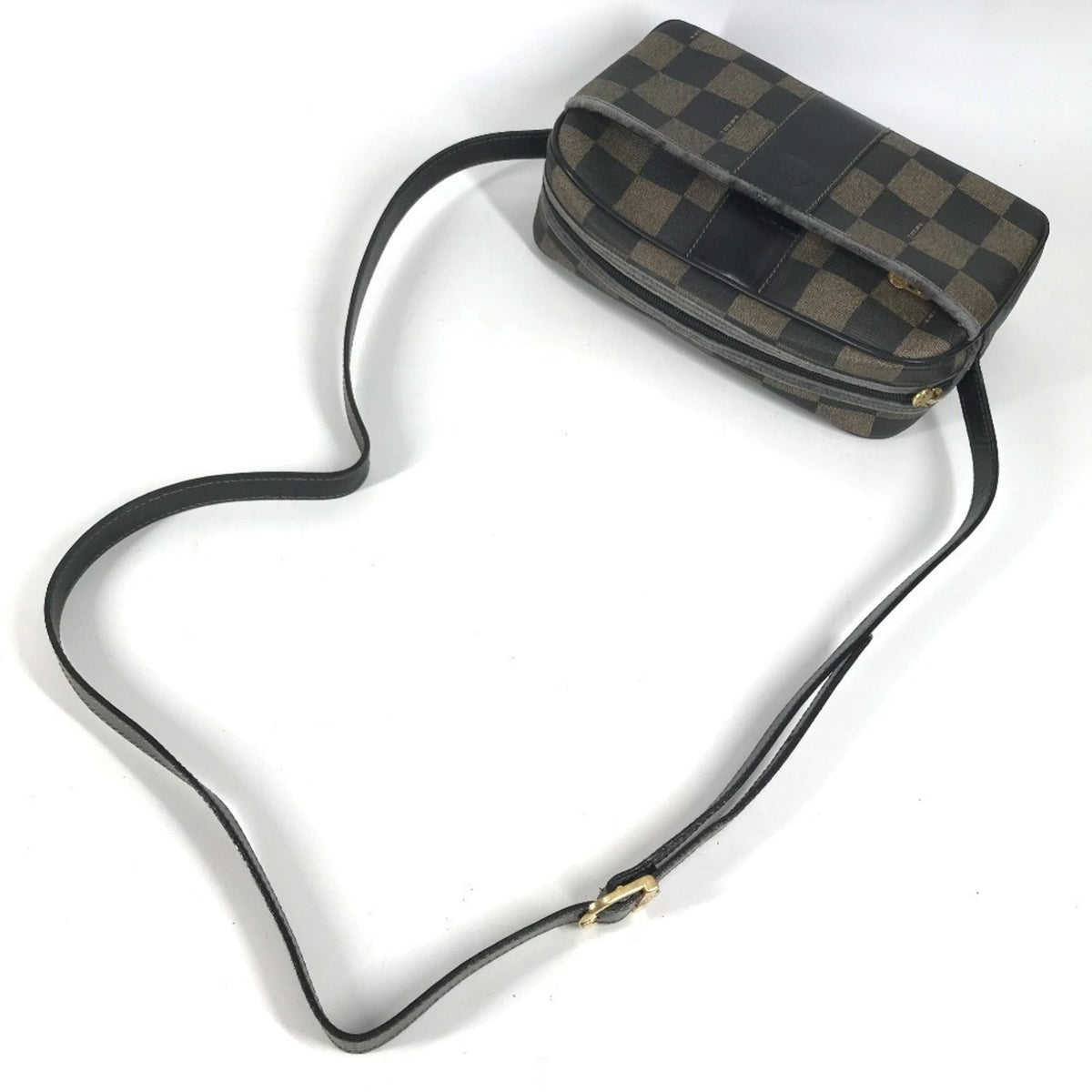 Fendi Pequin Black Khaki Pvc Leather Shoulder Bag (Pre-Owned)