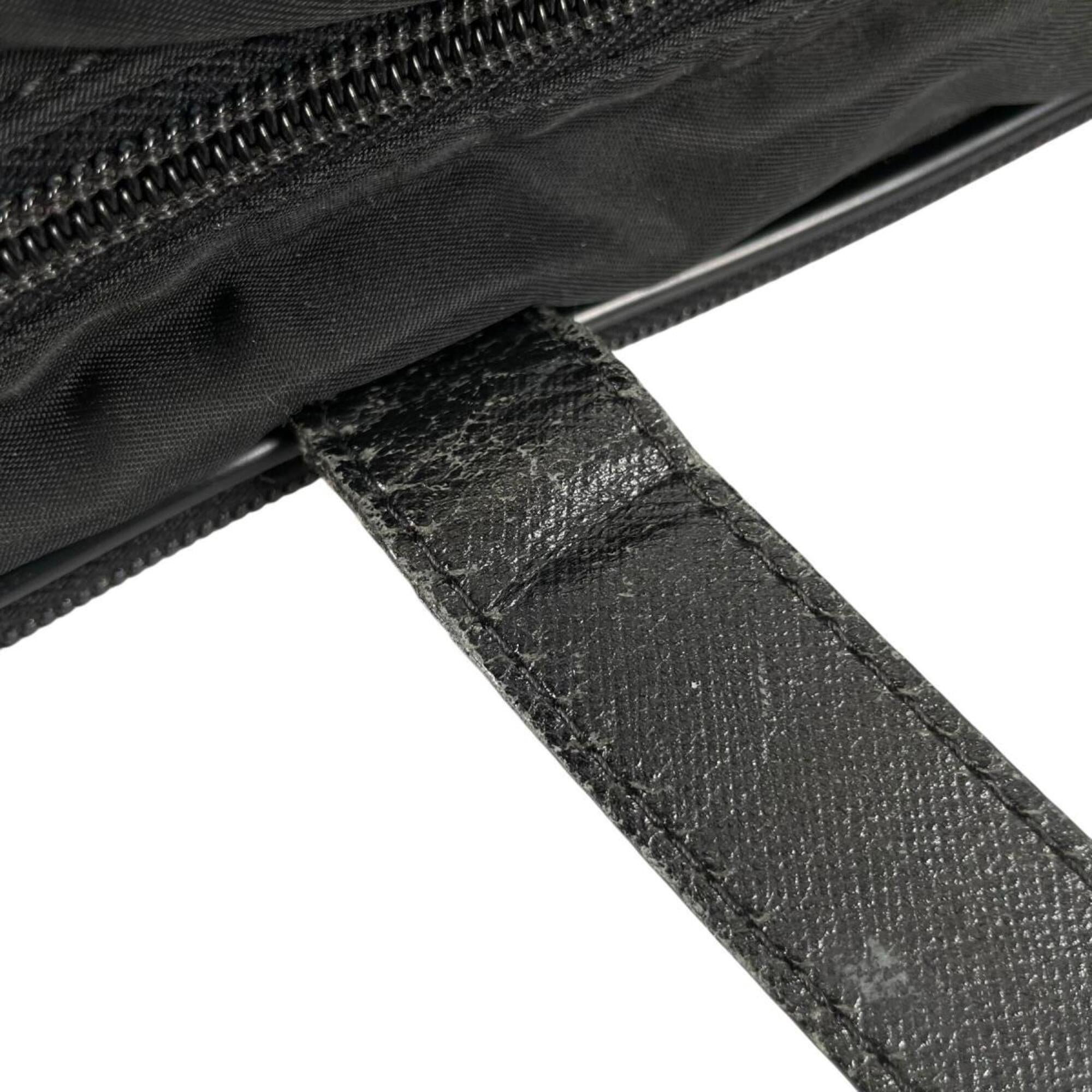 Prada Black Nylon Briefcase Shoulder Bag (Pre-Owned)