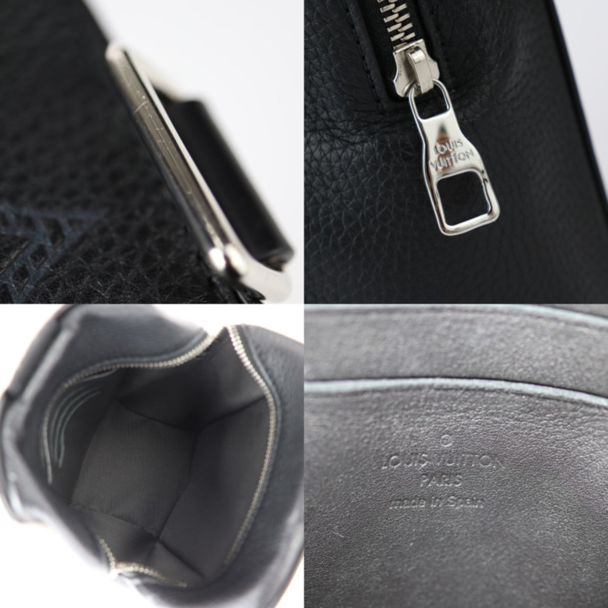 Louis Vuitton Monogram Black Monogram Monogram Leather Clutch Bag Handbag (Pre-Owned)