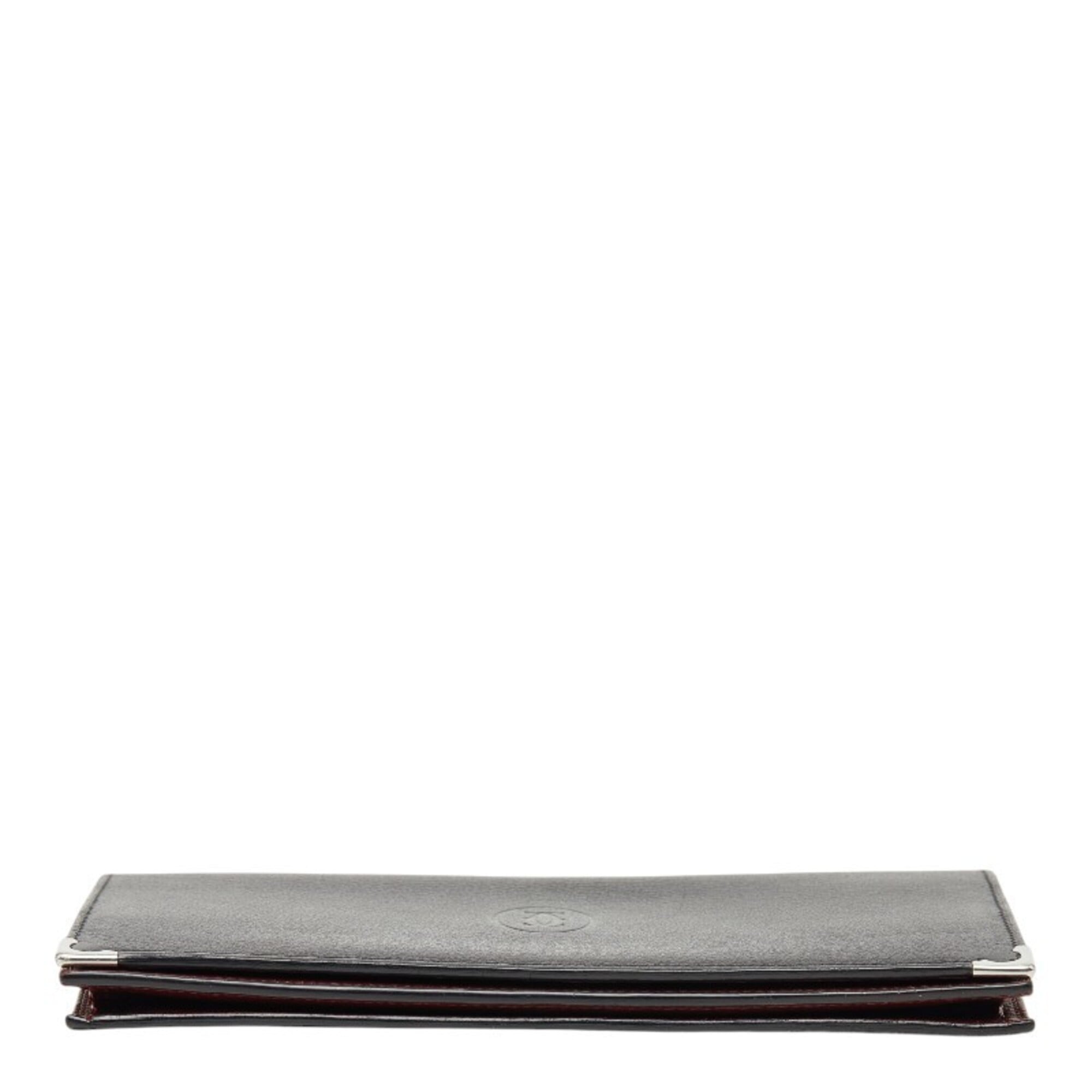 Cartier Must Black Leather Wallet (Bi-Fold) (Pre-Owned)