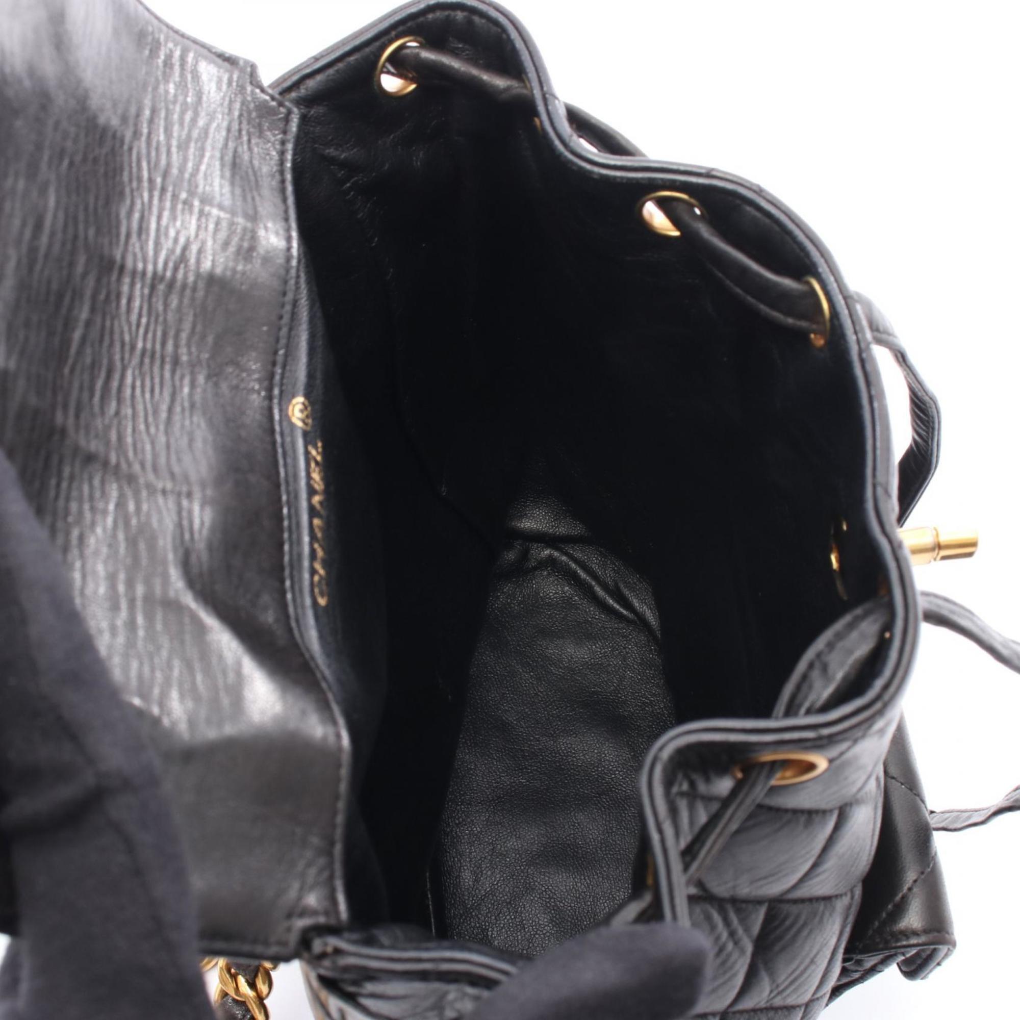 Chanel Black Leather Backpack (Pre-Owned)