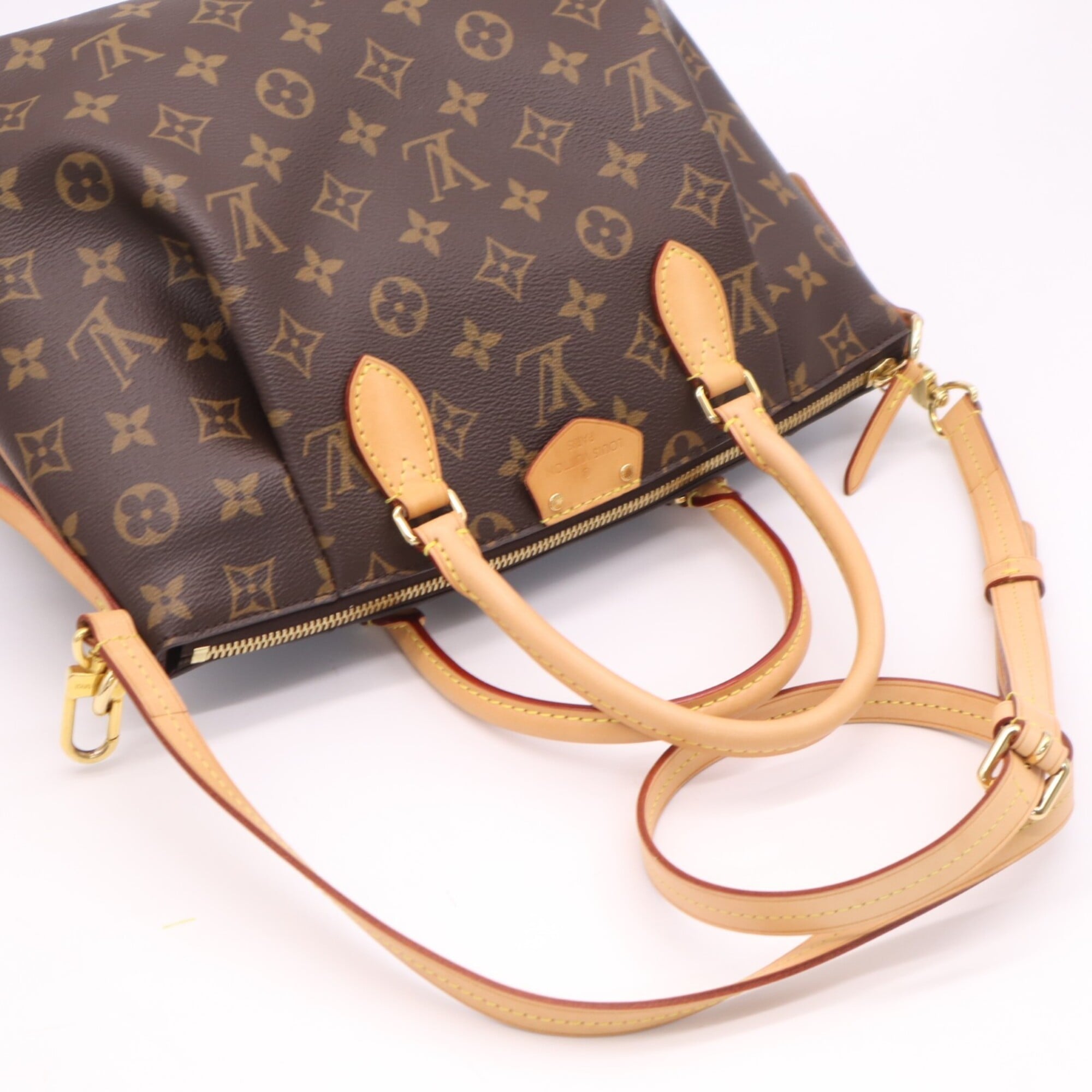 Louis Vuitton Monogram Beige Brown Monogram Monogram Leather Shoulder Bag (Pre-Owned)