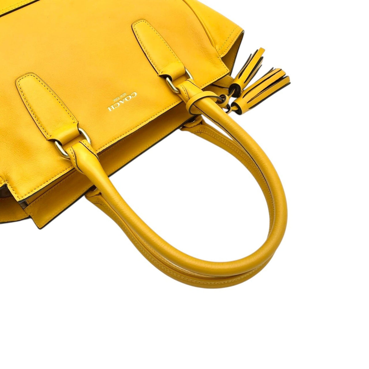 Coach Yellow Leather Handbag (Pre-Owned)