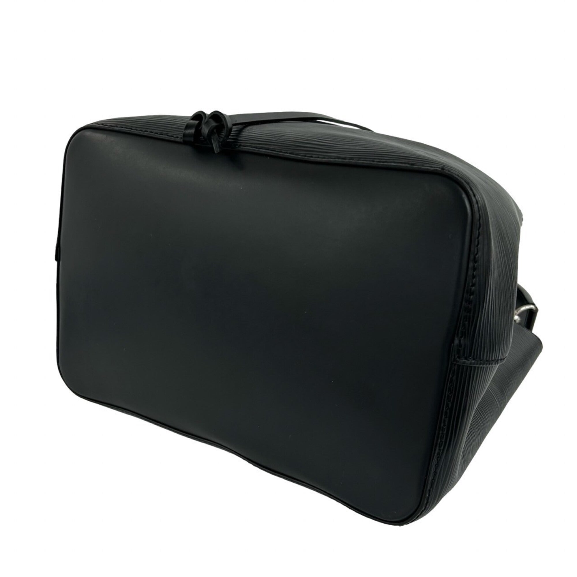 Louis Vuitton Black Leather Handbag Shoulder Bag (Pre-Owned)