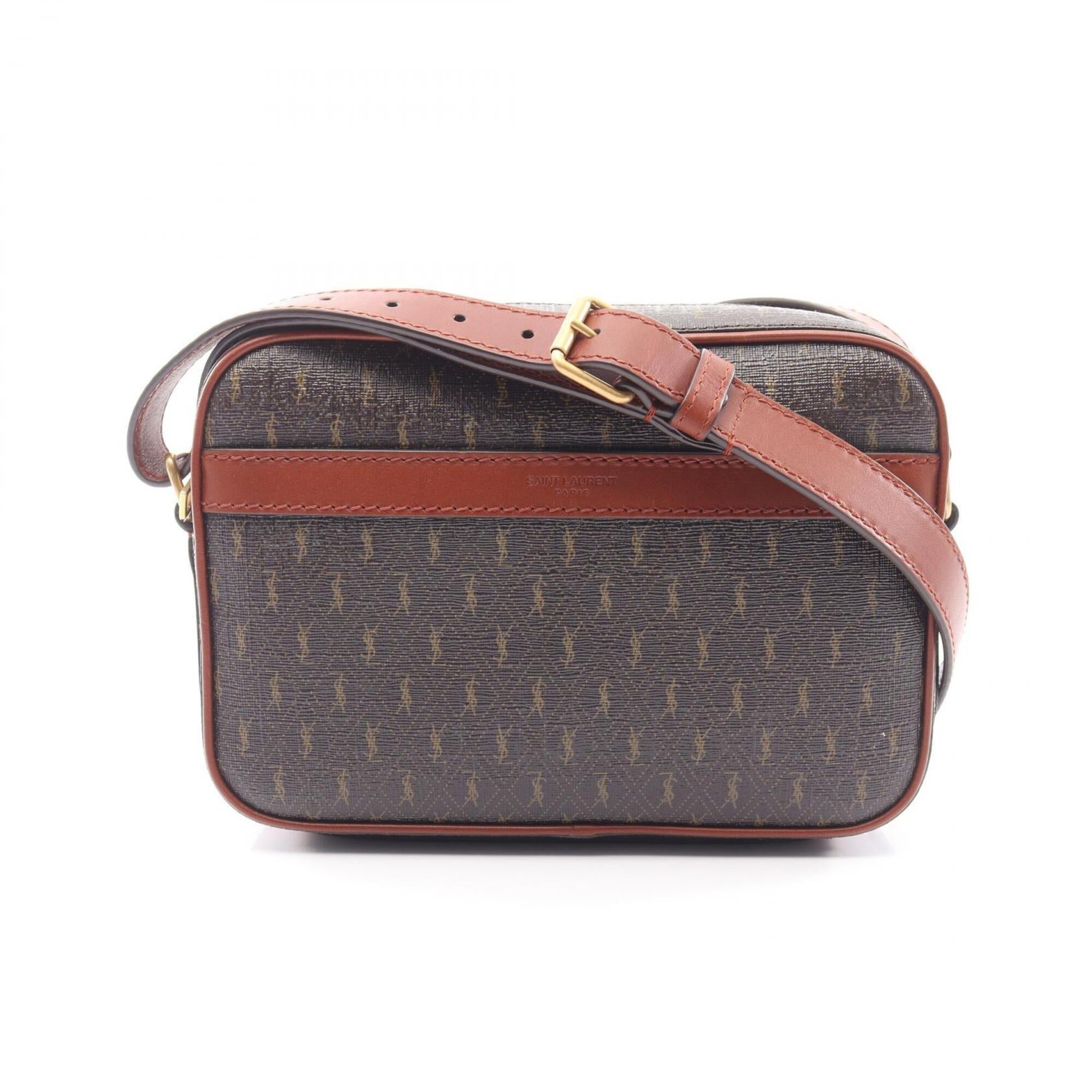 Saint Laurent Brown Pvc Leather Handbag Shoulder Bag (Pre-Owned)