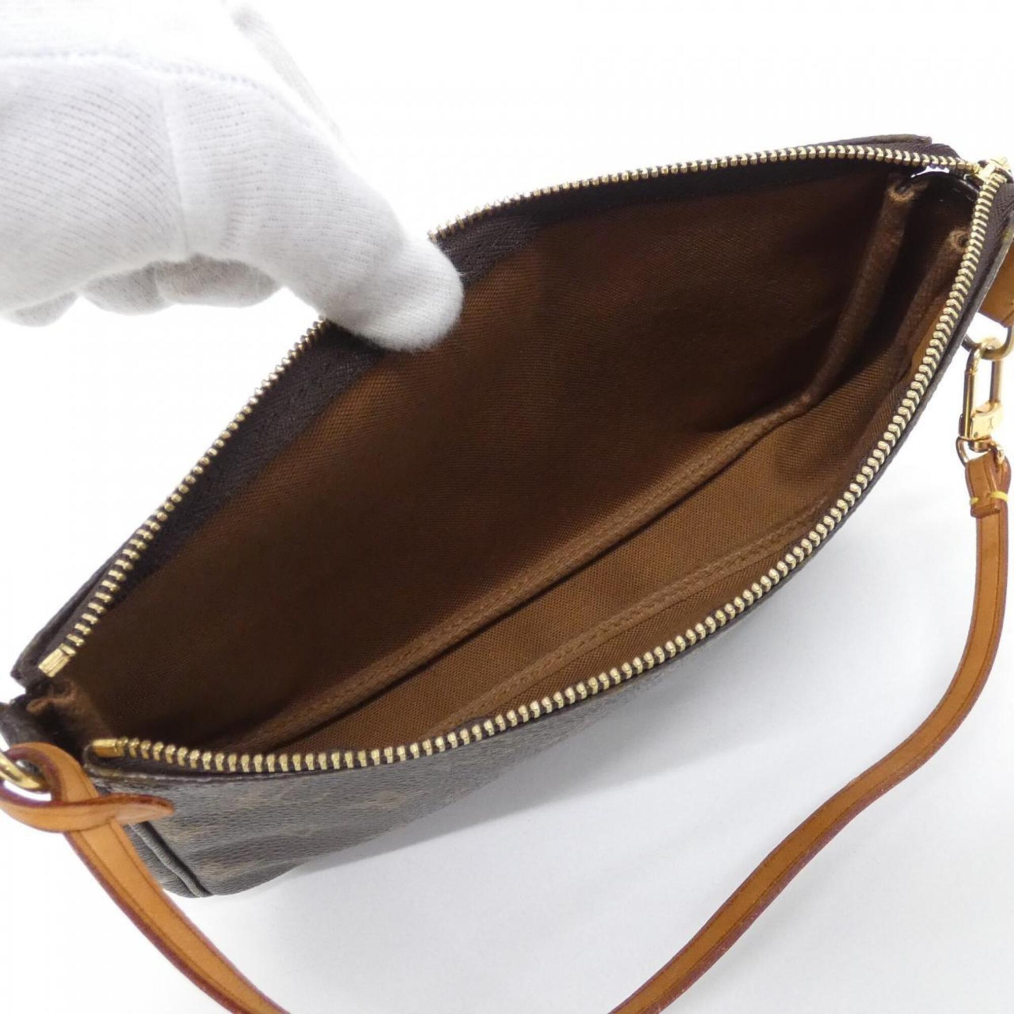 Louis Vuitton Brown Coated Canvas Pochette Pouch (Pre-Owned)