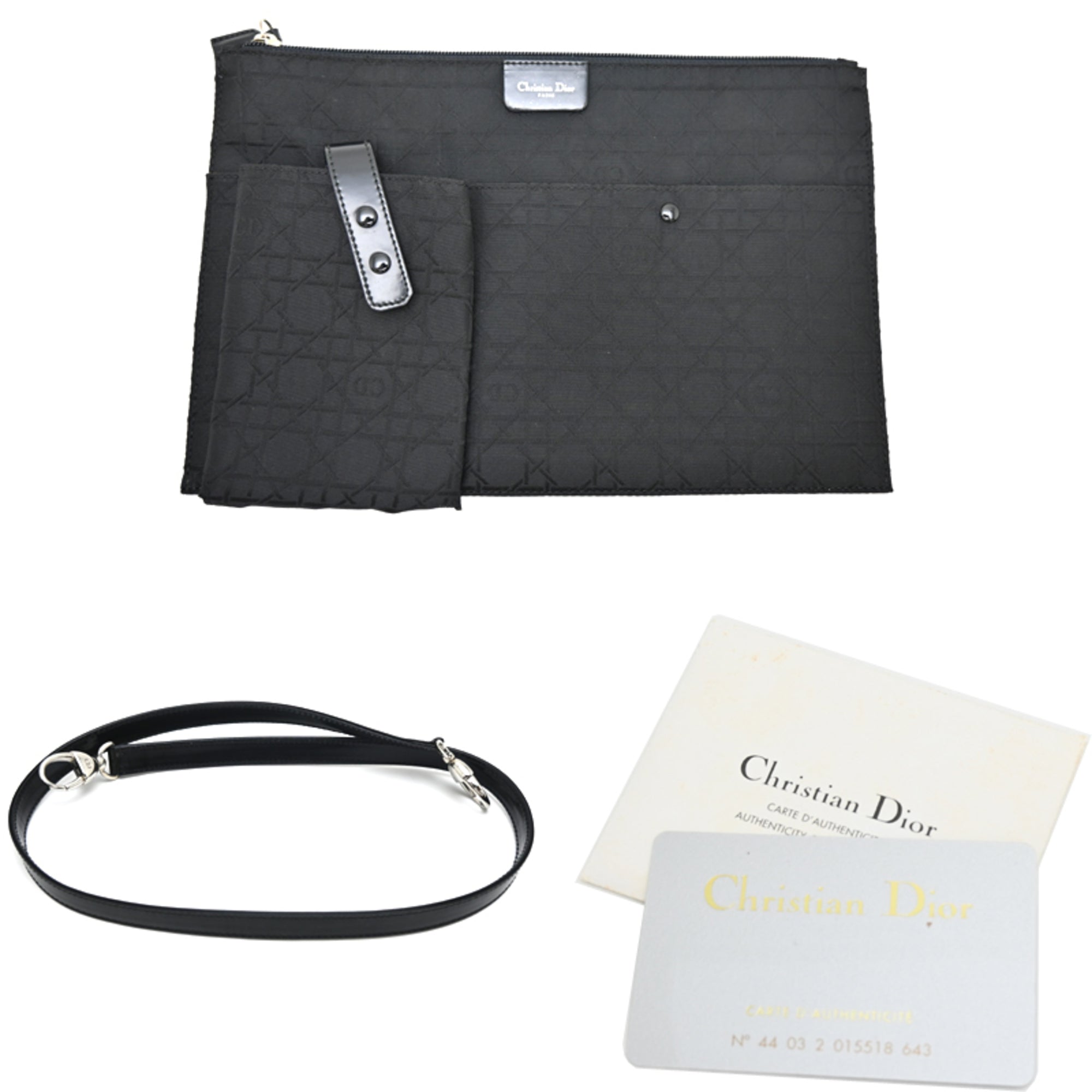 Christian Dior Black Canvas Tote Bag (Pre-Owned)