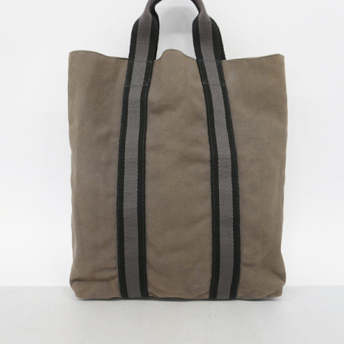 Hermes Gray Canvas Tote Bag (Pre-Owned)