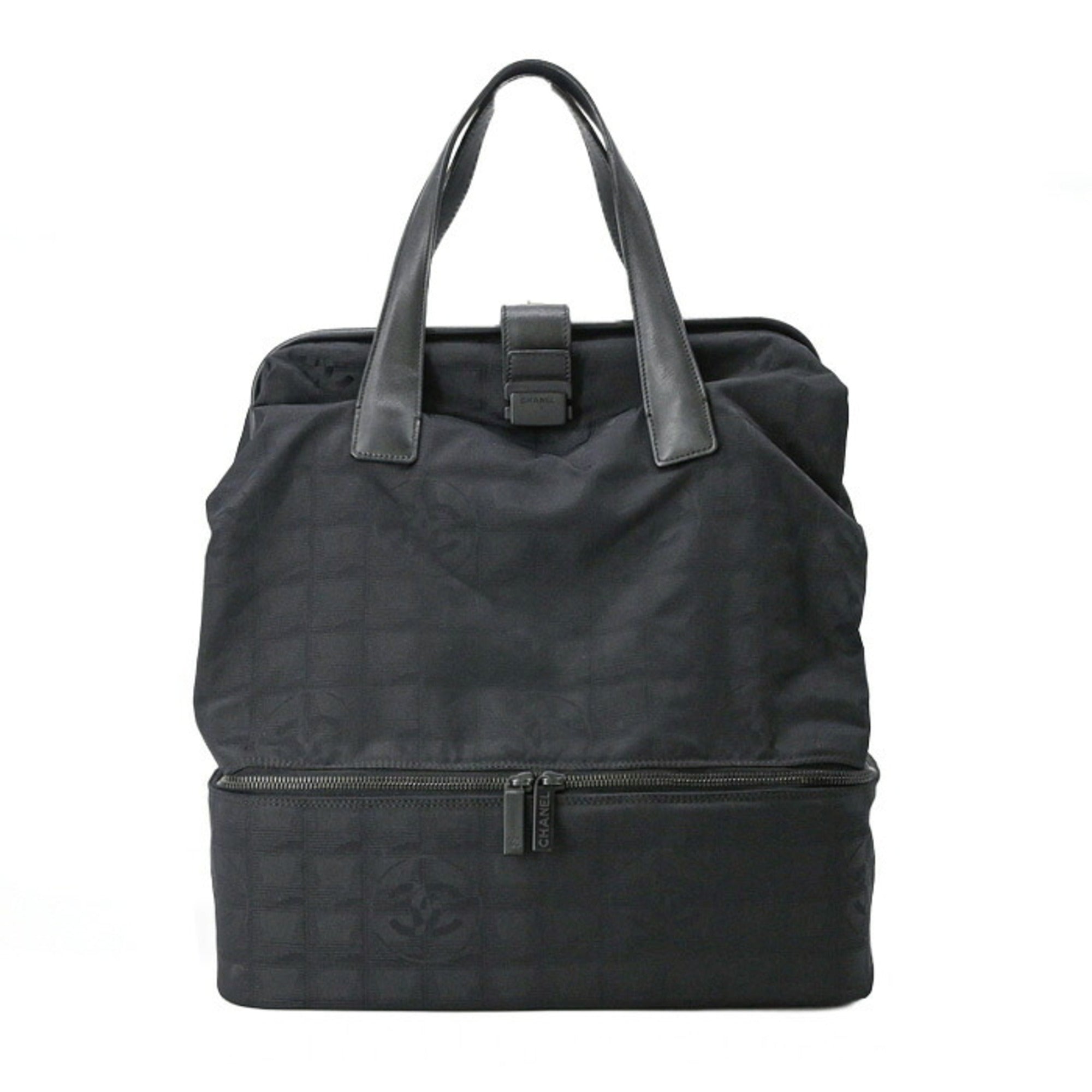 Chanel Black New Travel Line Boston Bag (Pre-Owned)
