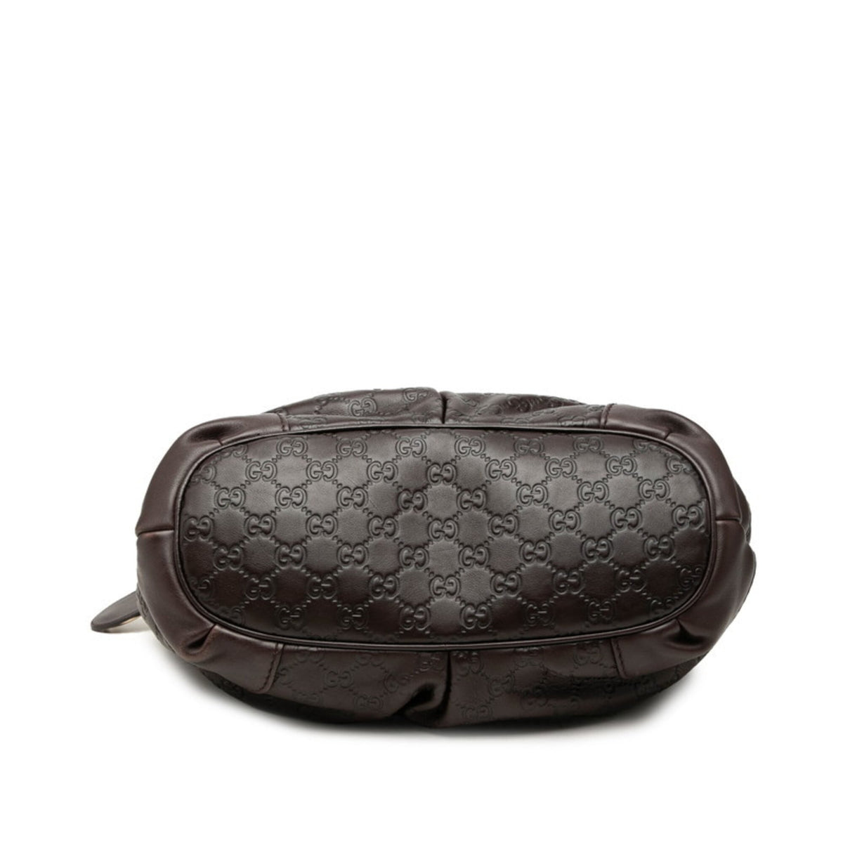 Gucci Sukey Brown Leather Handbag Shoulder Bag (Pre-Owned)