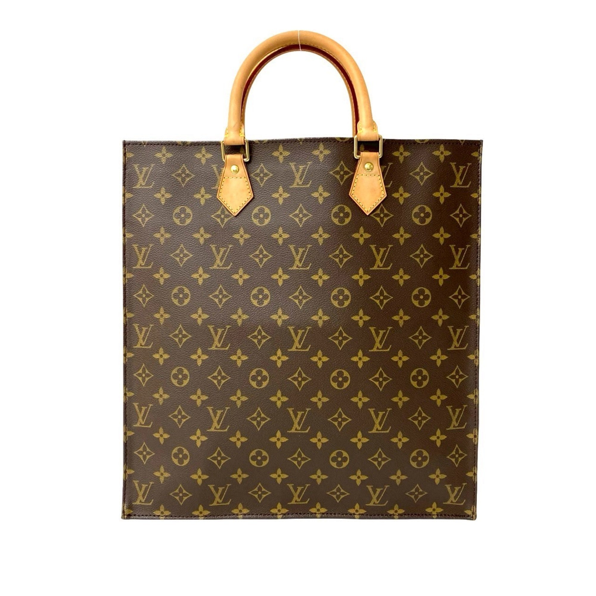Louis Vuitton Brown Leather Pvc Handbag Tote Bag (Pre-Owned)