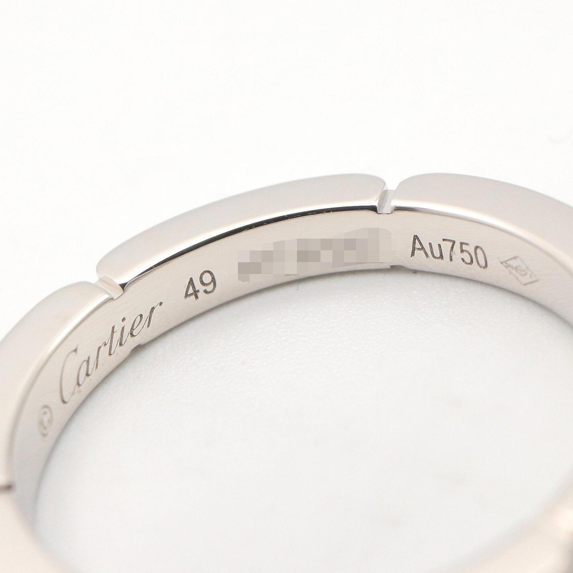 Cartier Silver Clear White Gold (18K) Band Ring (Pre-Owned)