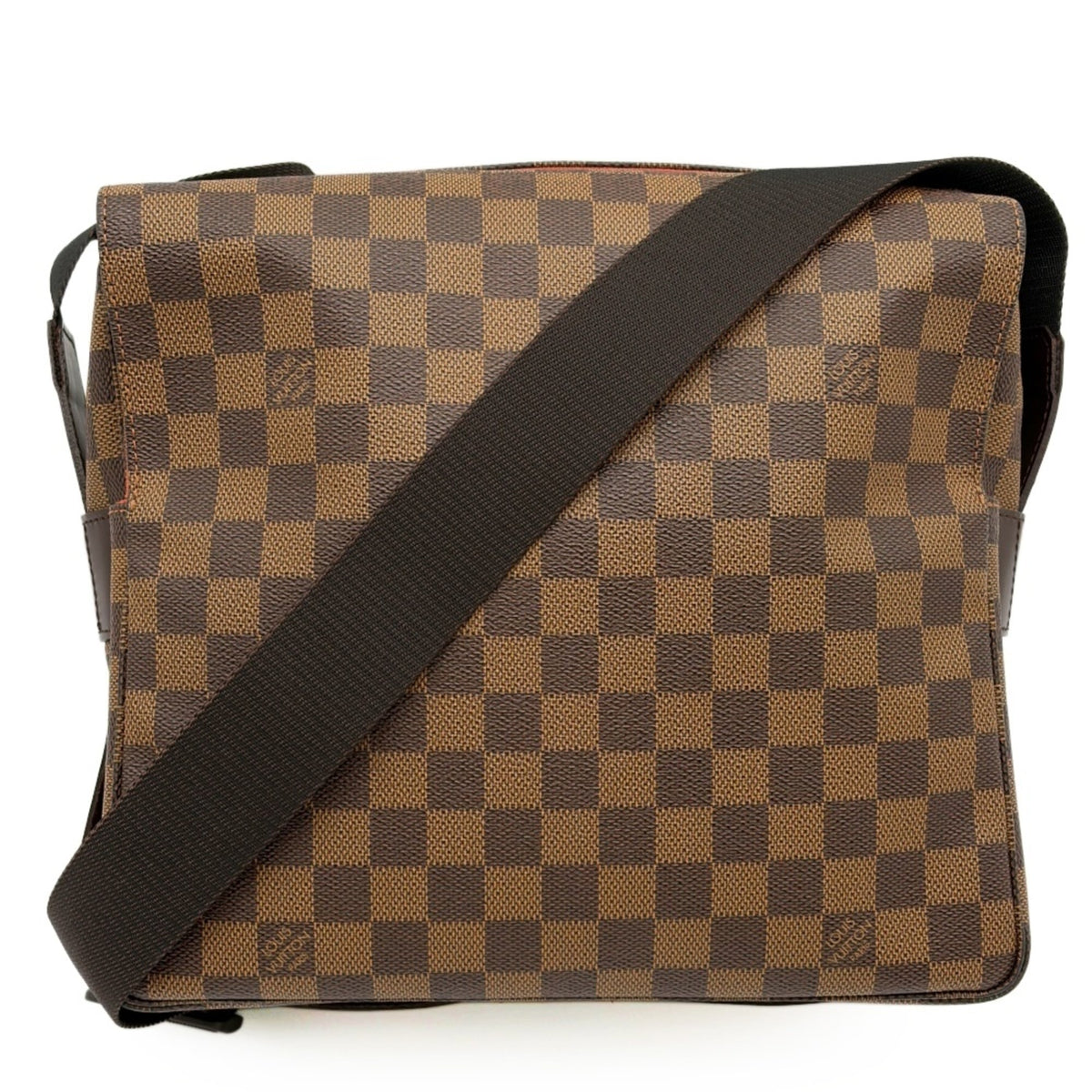 Louis Vuitton Ebene Damier Canvas Leather Shoulder Bag (Pre-Owned)