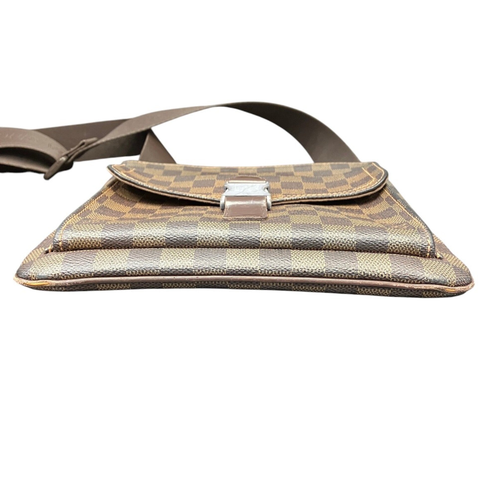 Louis Vuitton Brown Galle White Damier Canvas Pochette Shoulder Bag (Pre-Owned)