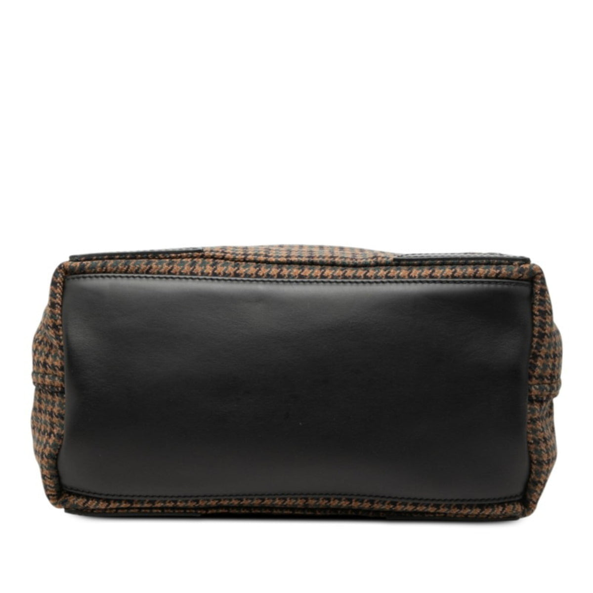 Balenciaga Brown Wool Leather Handbag Pouch Tote Bag (Pre-Owned)