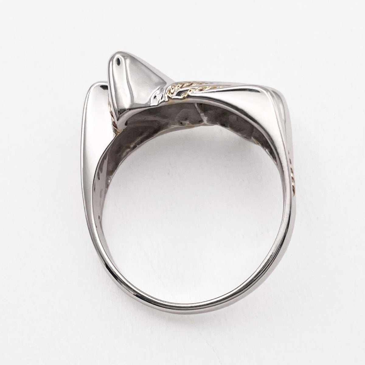 Tiffany Gold Silver Yellow Gold (18K) Silver 925 Band Ring (Pre-Owned)