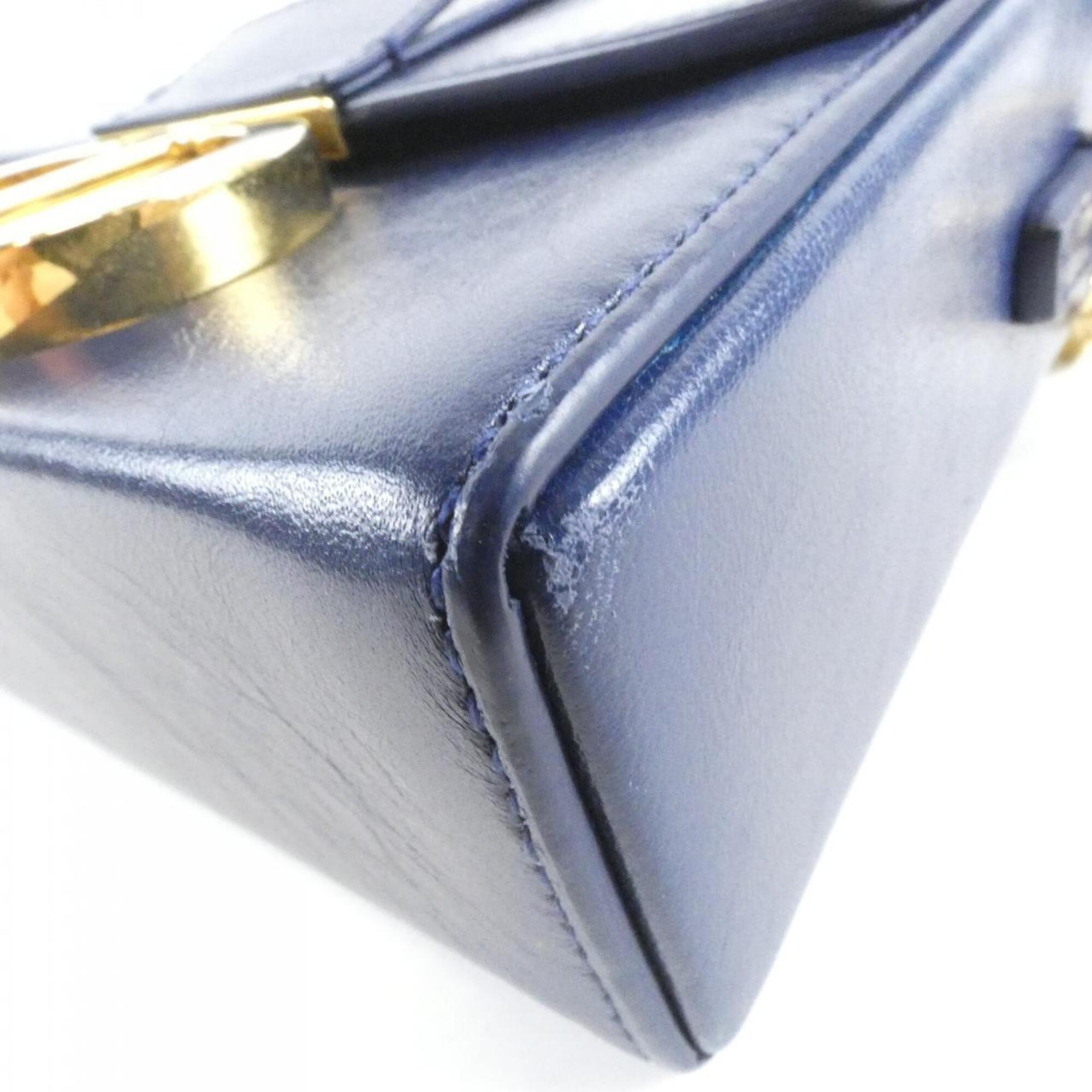 Christian Dior Blue Leather Shoulder Bag (Pre-Owned)