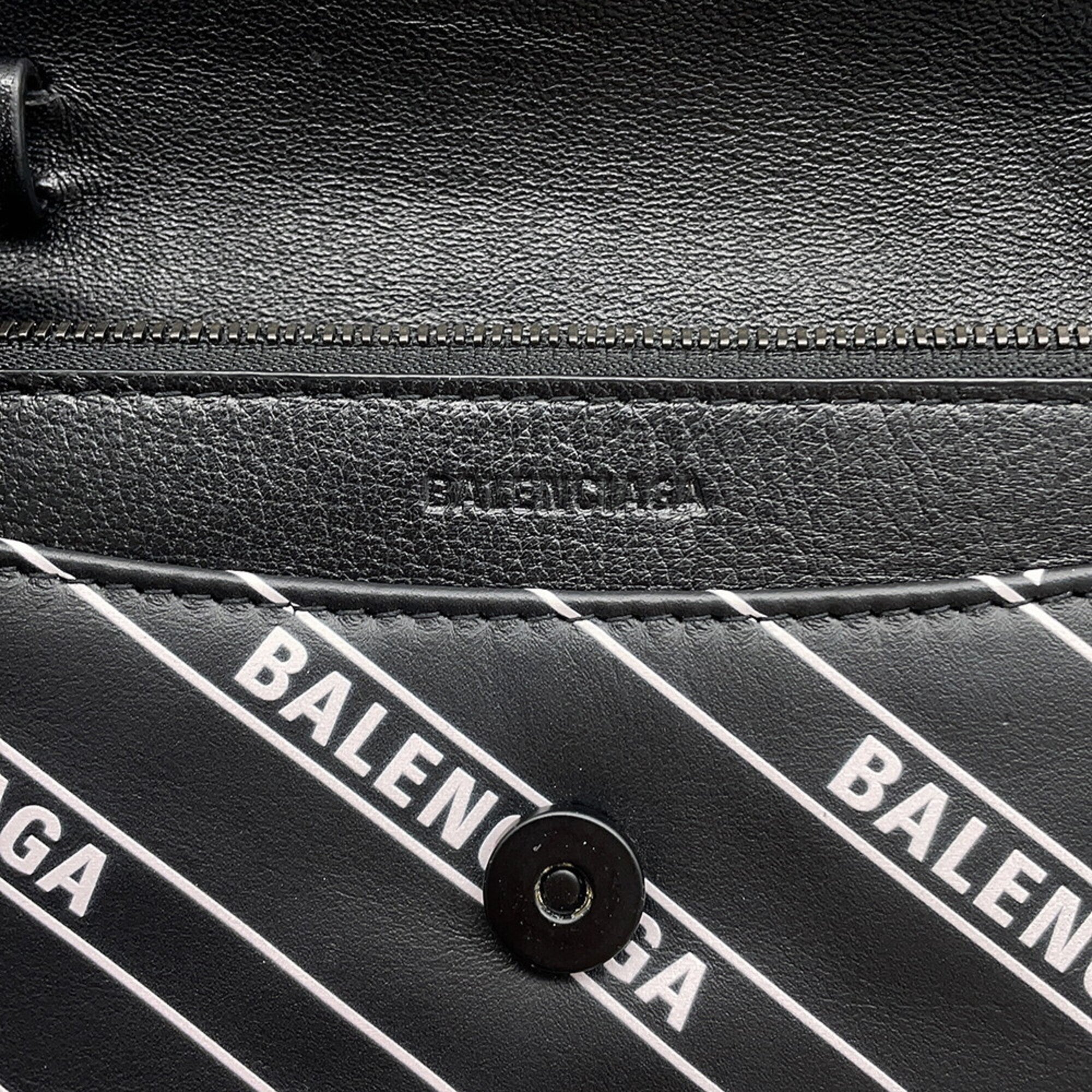 Balenciaga Black Leather Handbag Shoulder Bag (Pre-Owned)