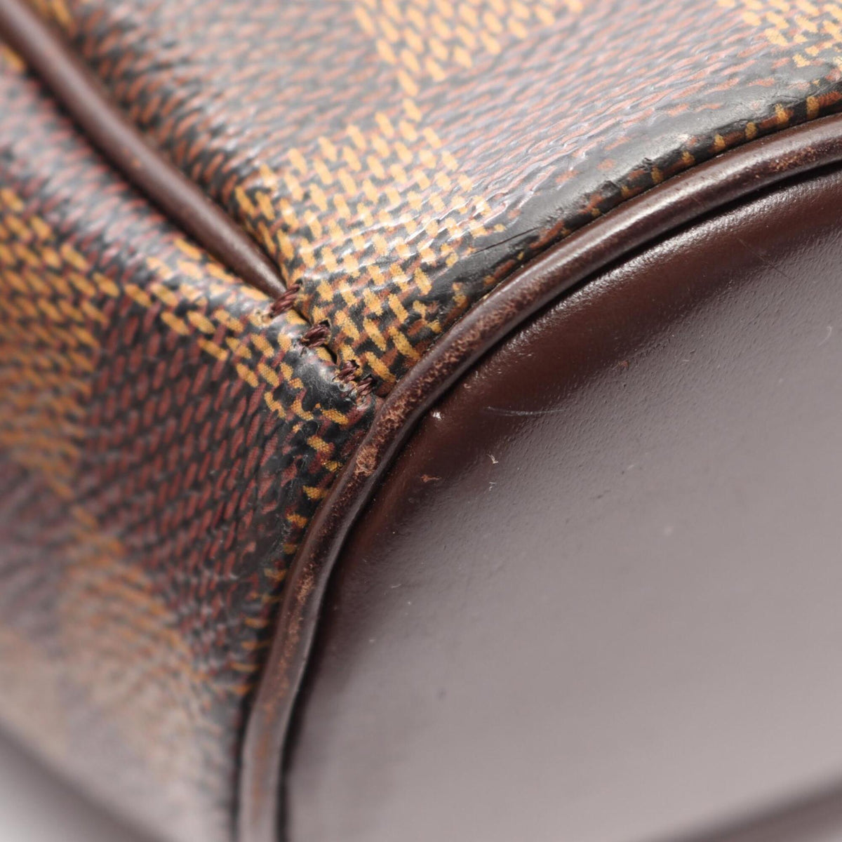 Louis Vuitton Brown Ebene Coated Canvas Leather Damier Canvas Handbag Shoulder Bag (Pre-Owned)