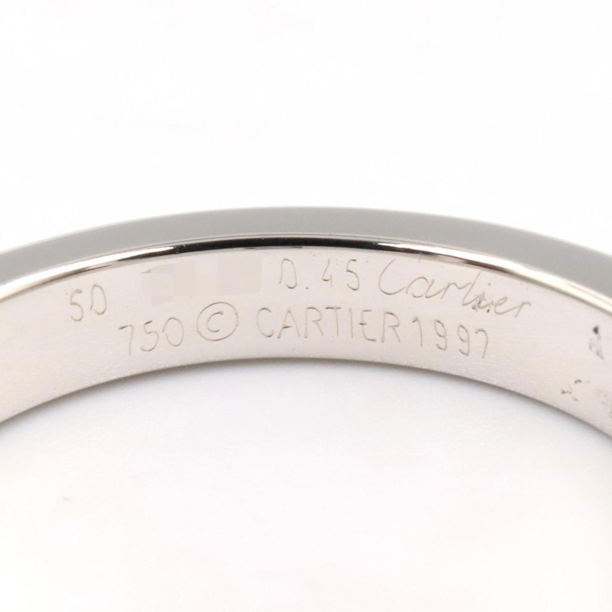Cartier Silver Clear White Gold (18K) Band Ring (Pre-Owned)