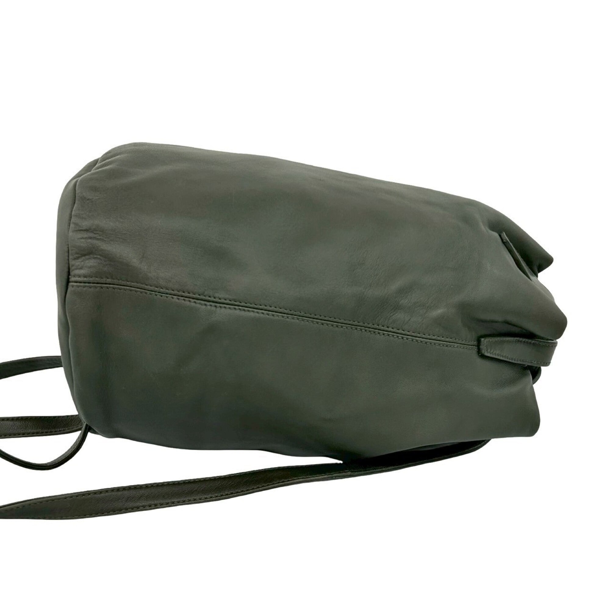 Loewe Green Leather Backpack (Pre-Owned)