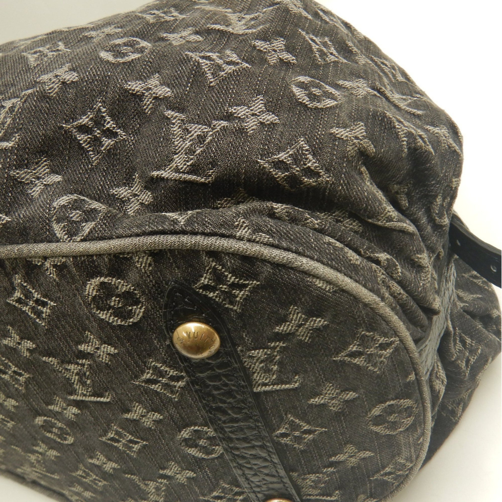 Louis Vuitton Noir Monogram Denim Tote Bag (Pre-Owned)