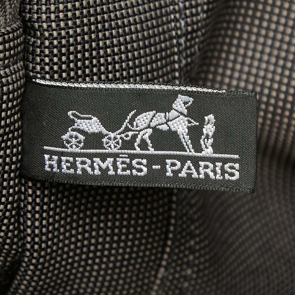 Hermes Gray Canvas Handbag Tote Bag (Pre-Owned)