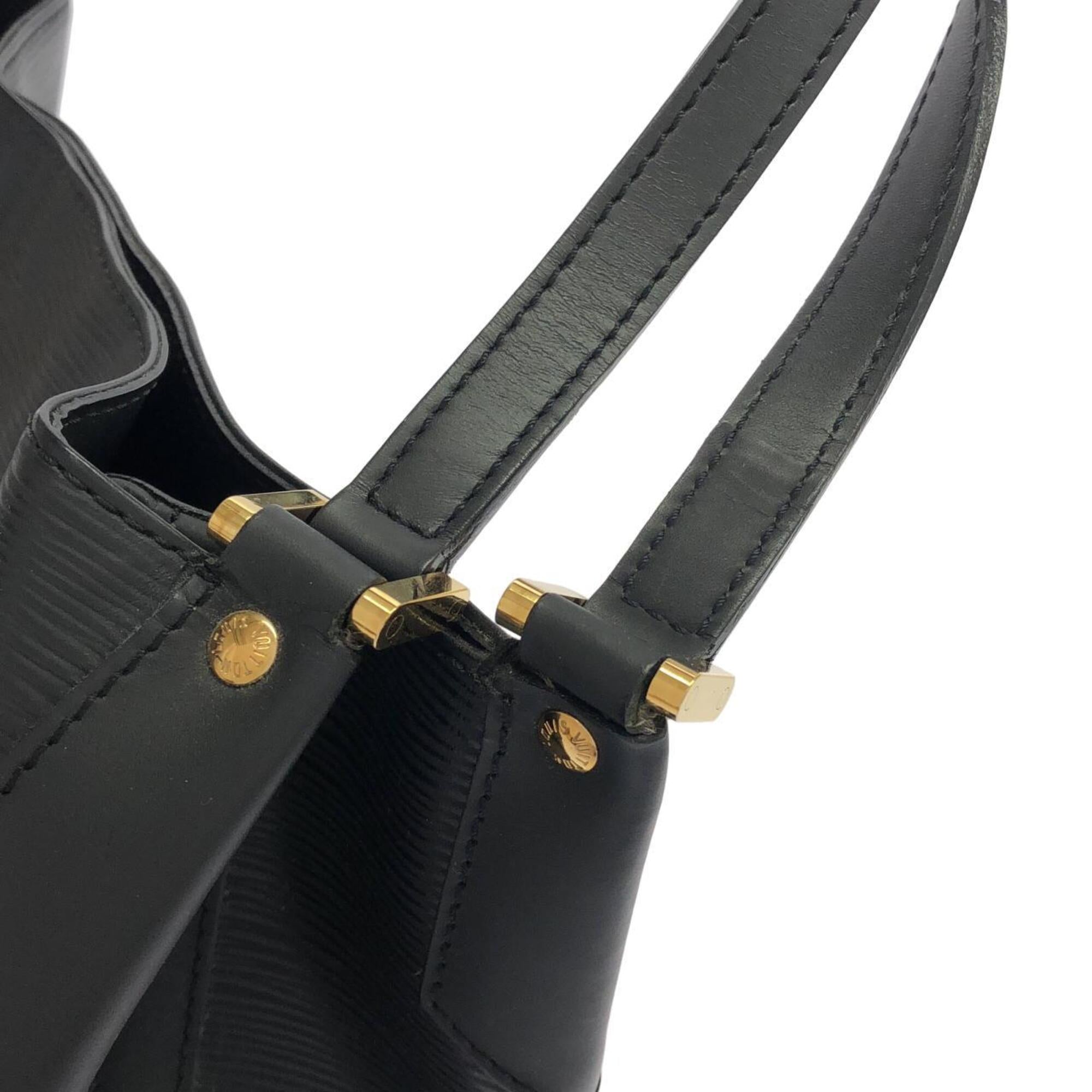 Louis Vuitton Black Leather Shoulder Bag (Pre-Owned)
