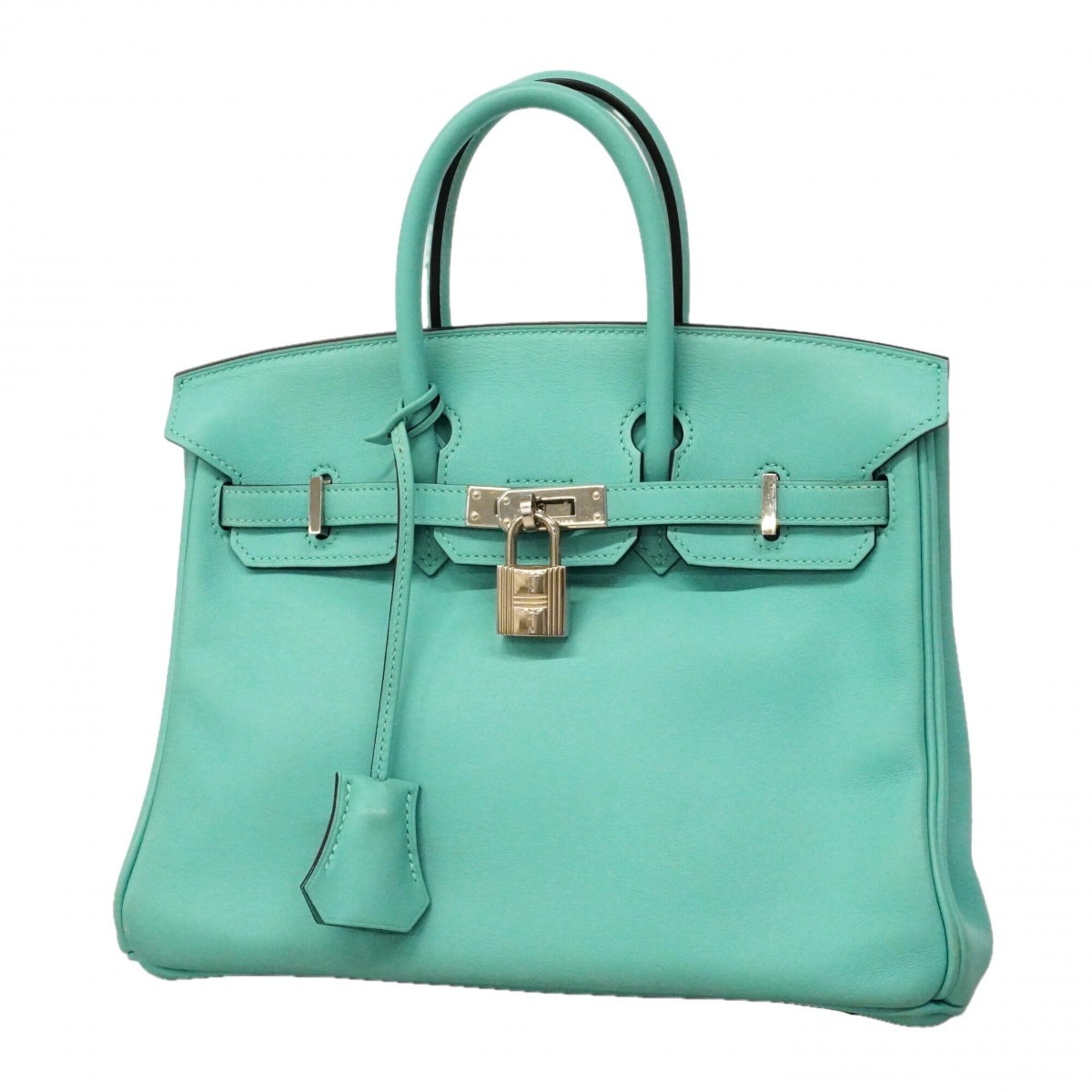 Hermes Blue Atoll Swift Leather Handbag (Pre-Owned)