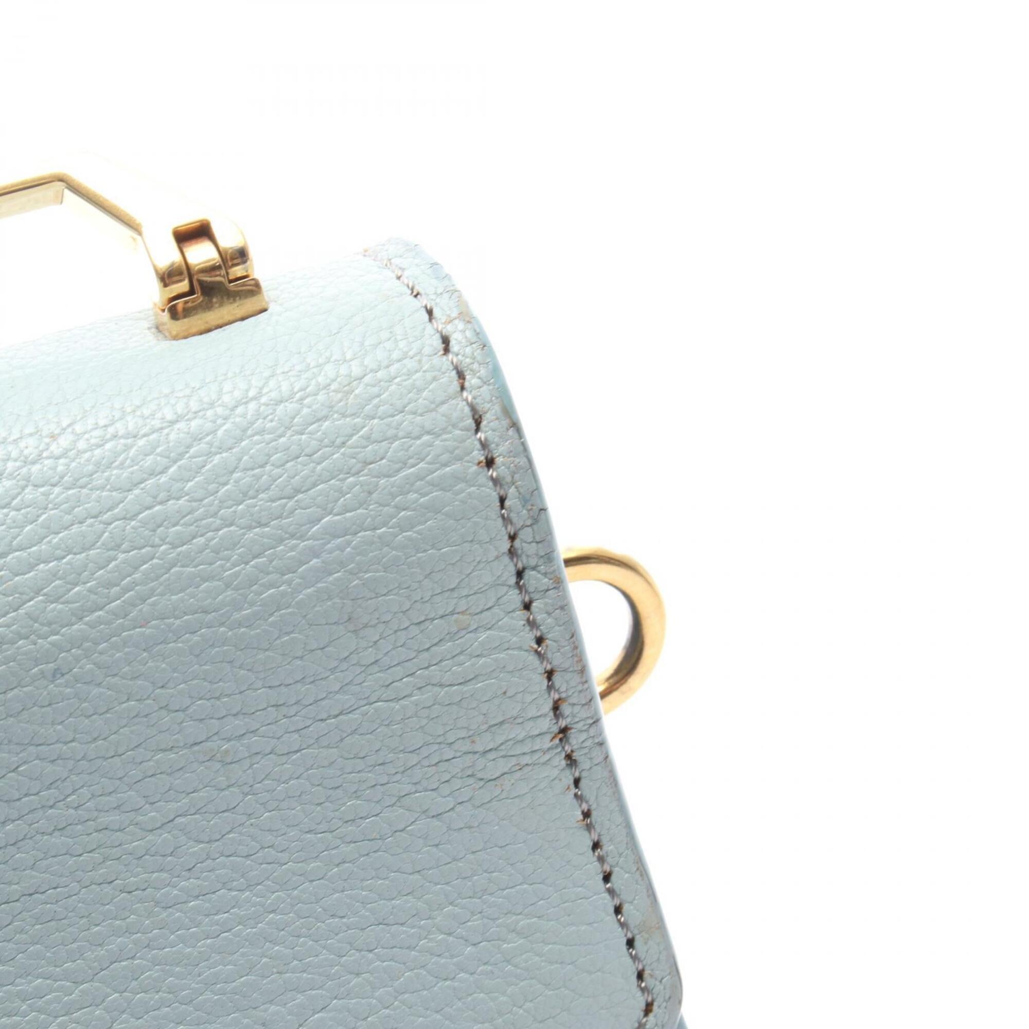Miu Miu Blue Green Pink Leather Handbag (Pre-Owned)