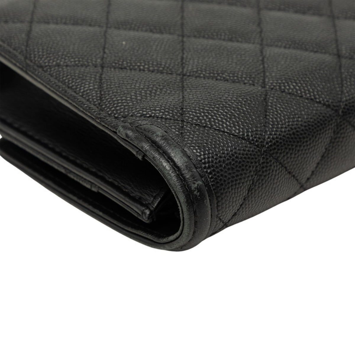 Chanel Black Grained Calfskin Shoulder Bag (Pre-Owned)