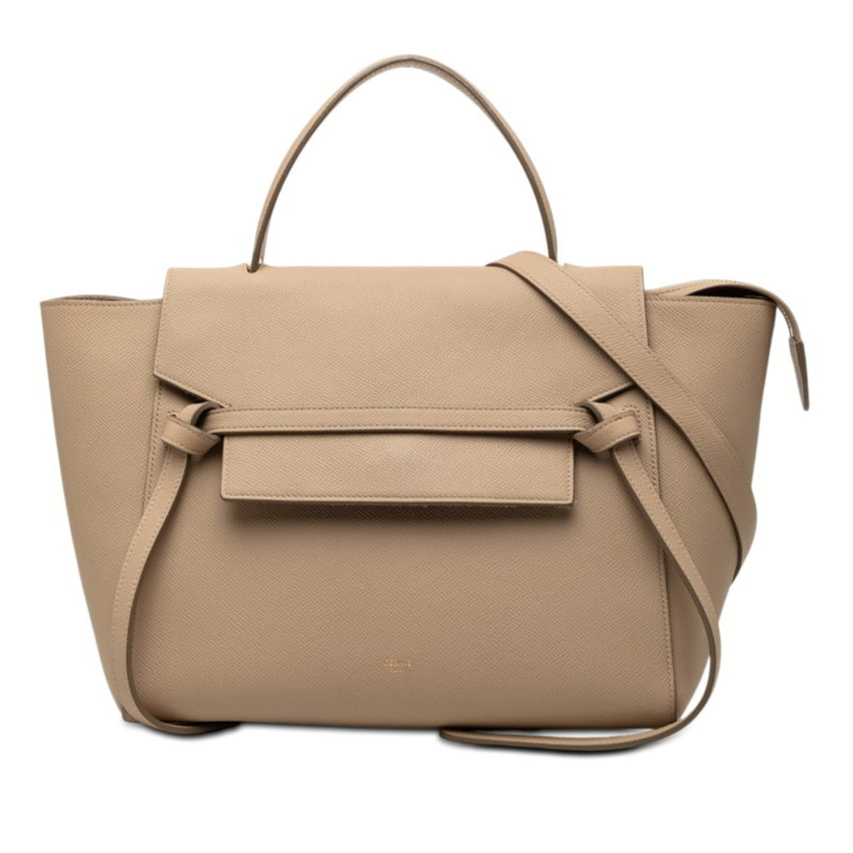 Celine Beige Leather Handbag Shoulder Bag (Pre-Owned)