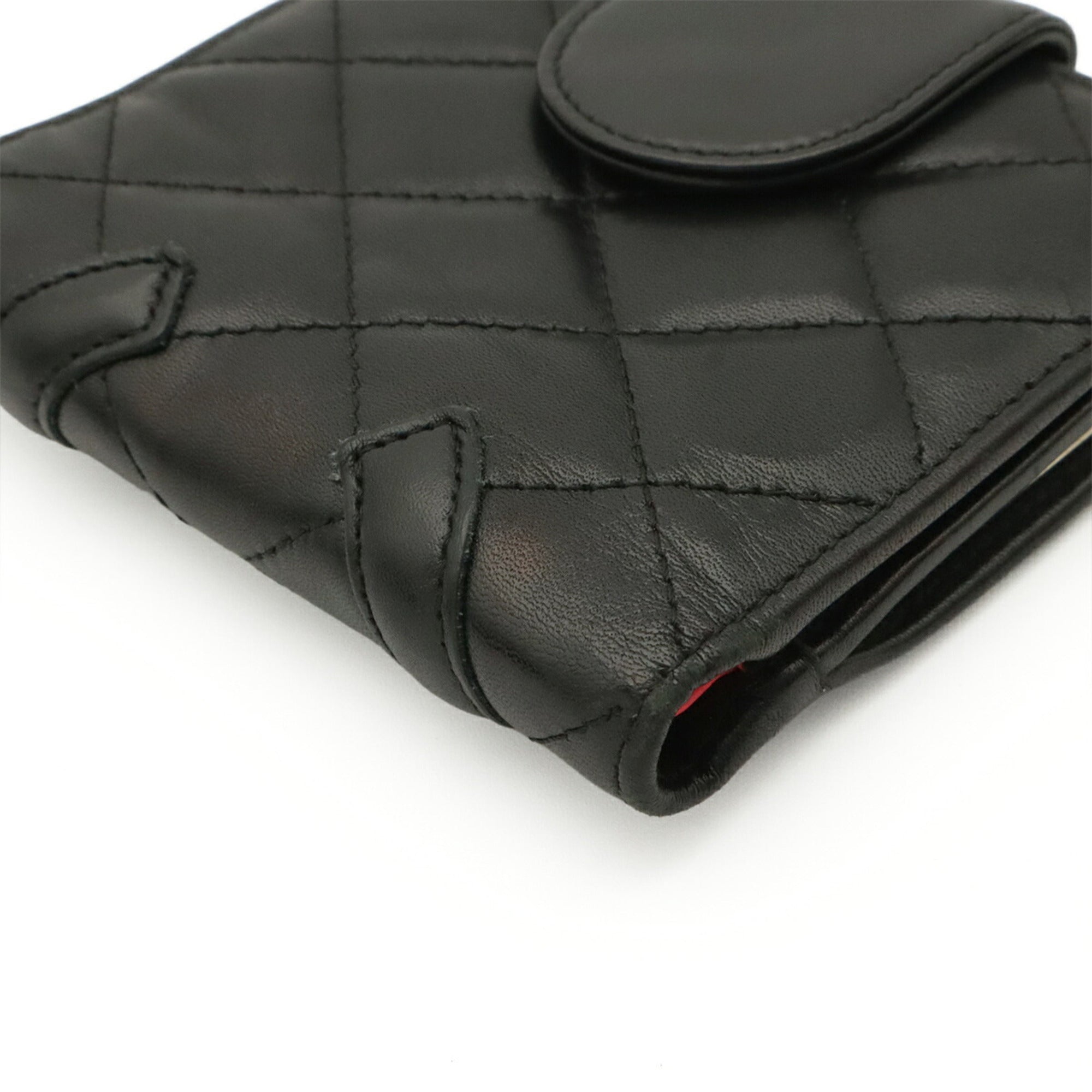 Chanel Black Pink White Leather Wallet (Bi-Fold) (Pre-Owned)