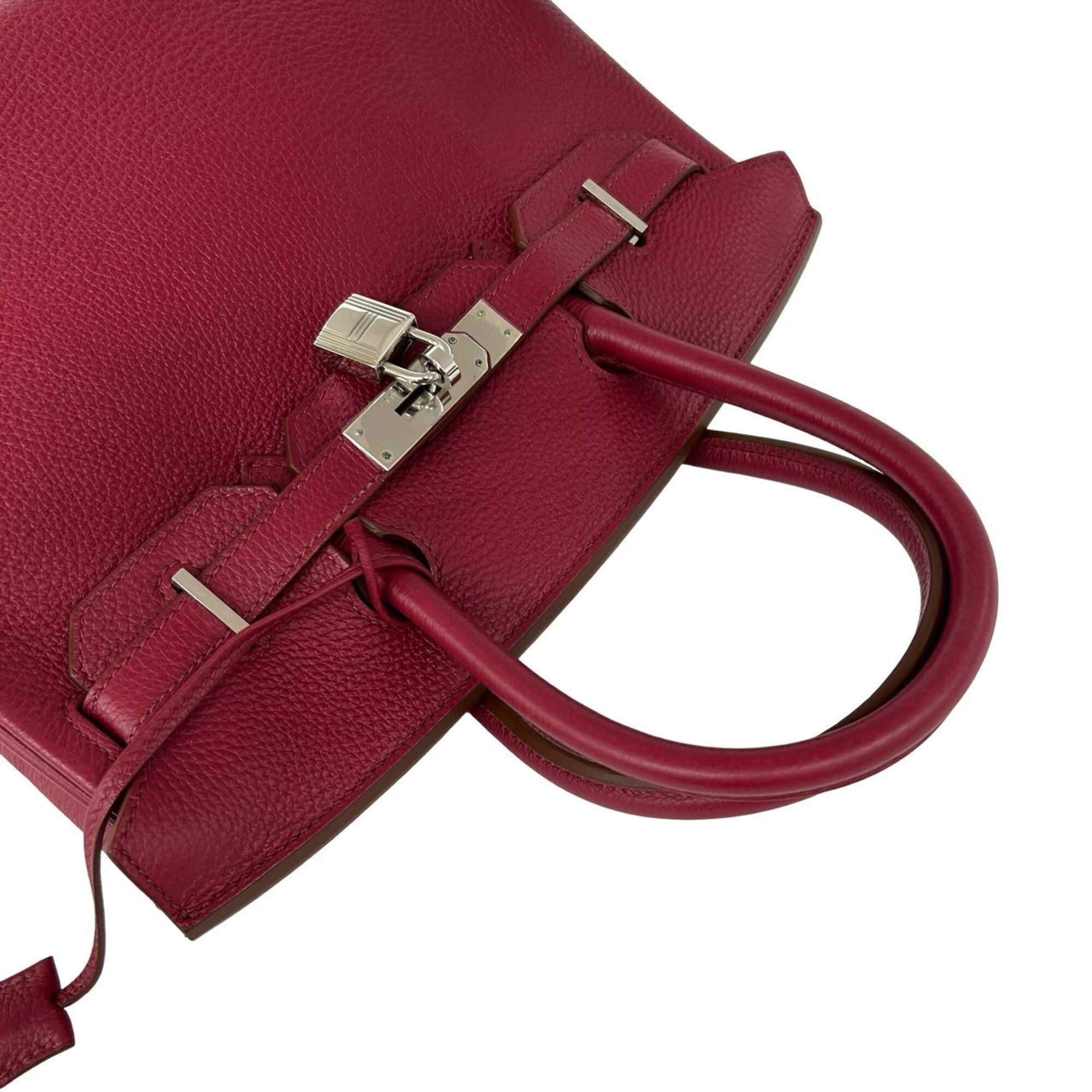 Hermes Red Color Togo Leather Handbag Tote Bag (Pre-Owned)